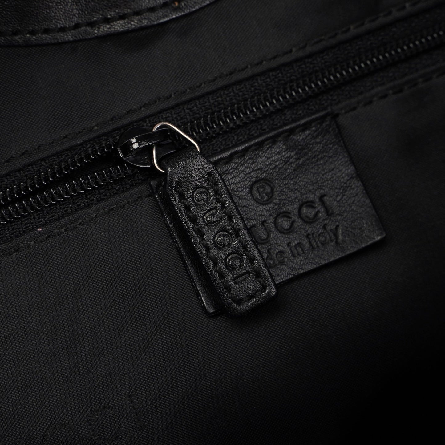 Black Calfskin Bamboo Shoulder Bag