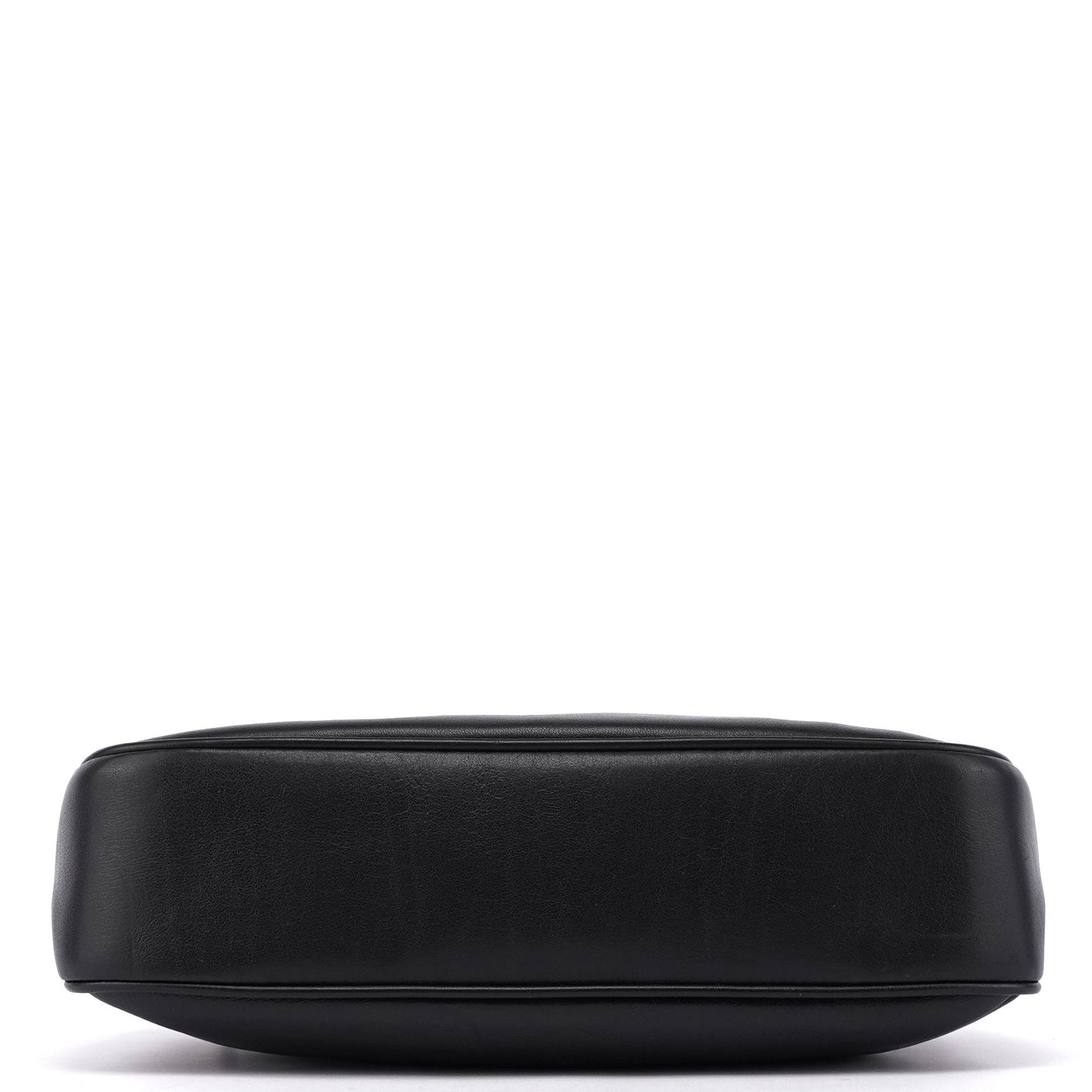 Black Calfskin Bamboo Shoulder Bag