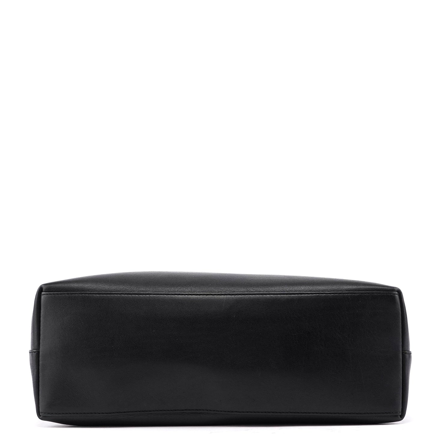 Black Calfskin Bamboo Shoulder Bag