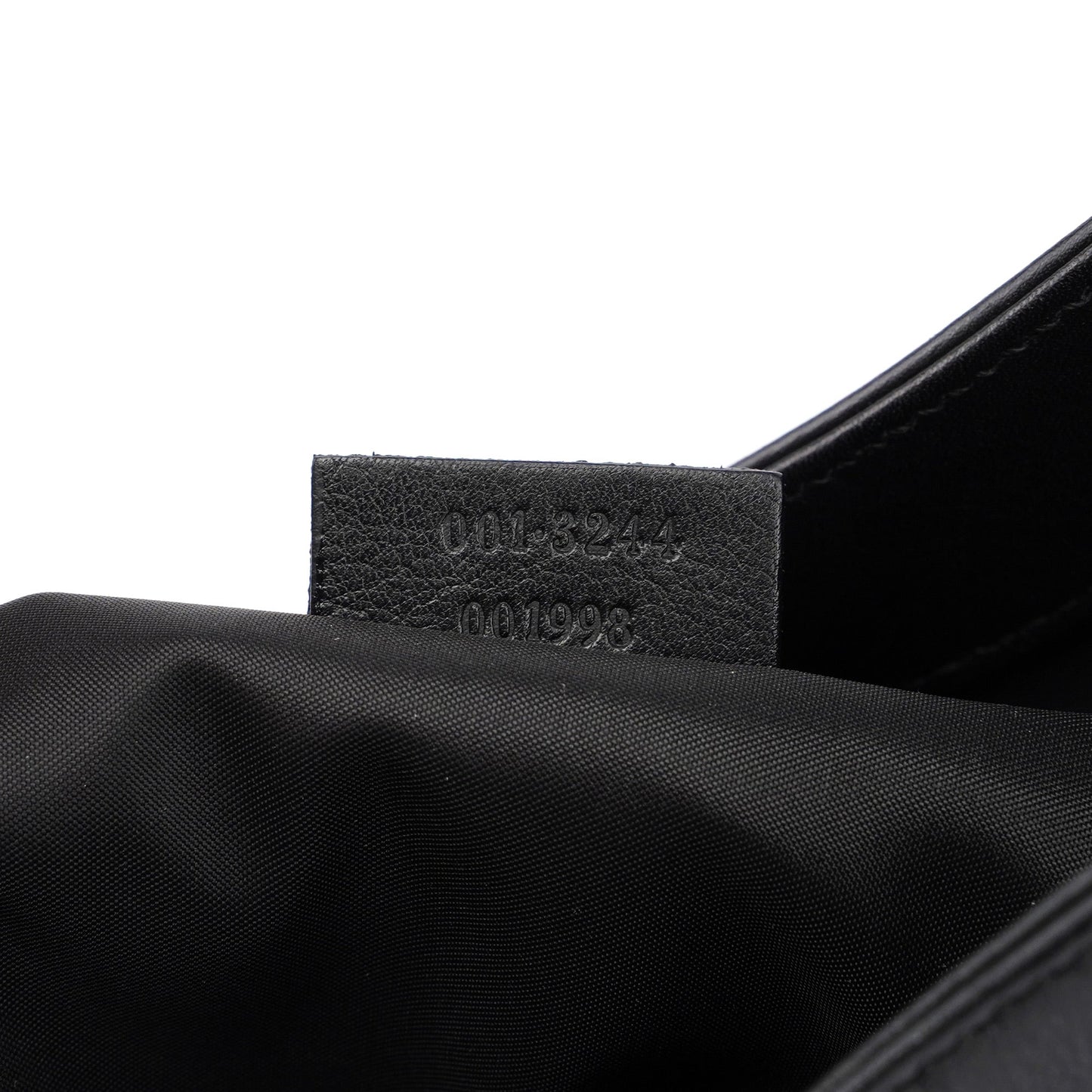 Black Calfskin Bamboo Shoulder Bag