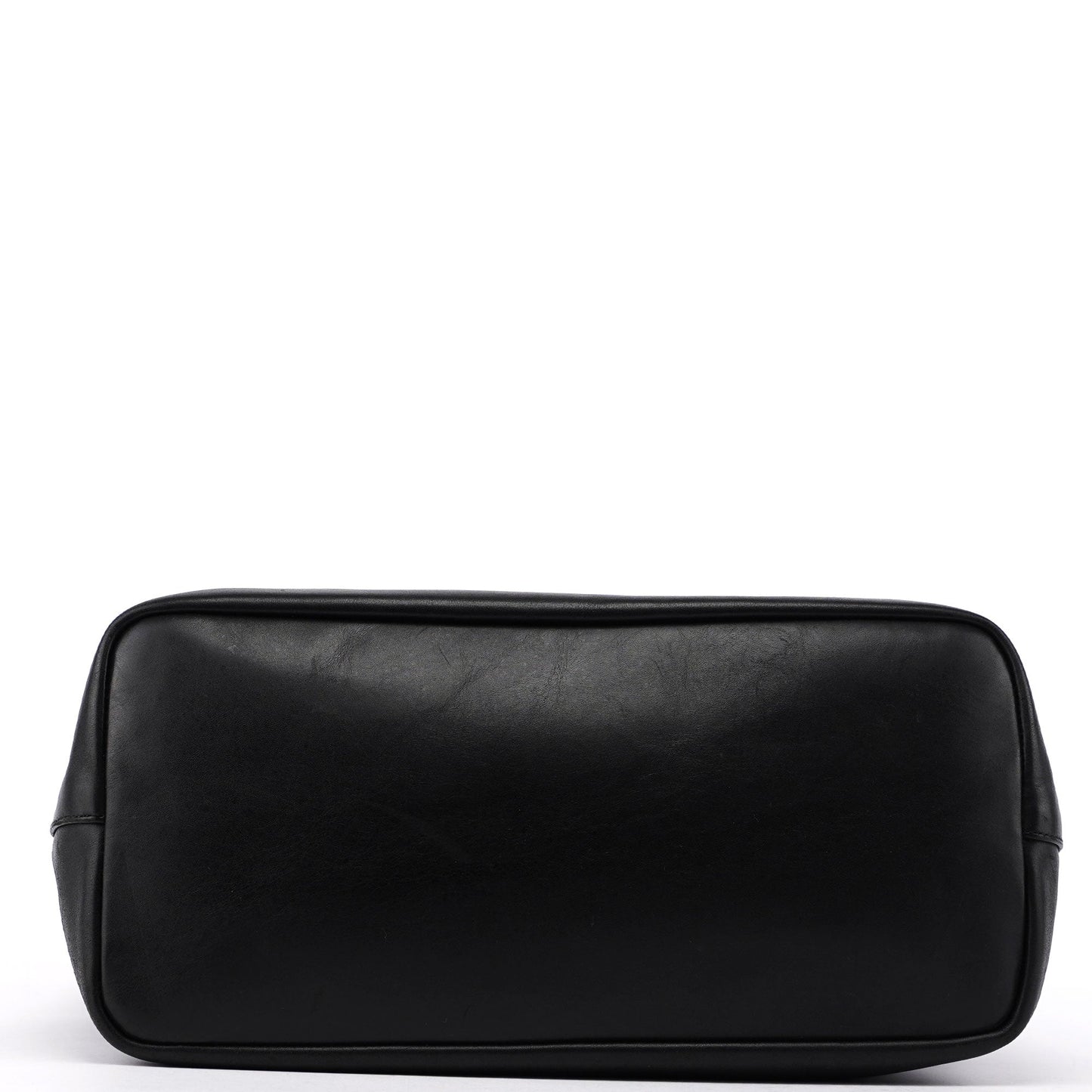 Black Calfskin Bamboo Shoulder Bag