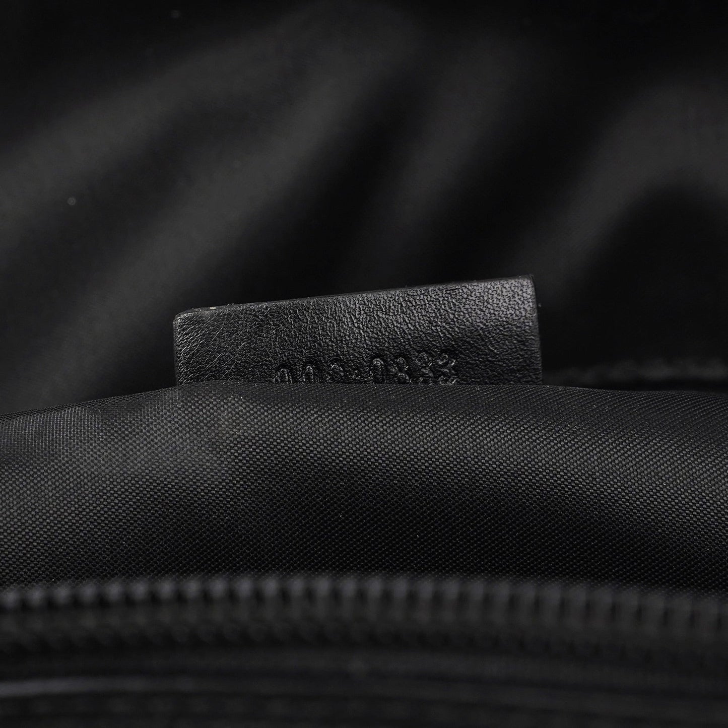 Black Calfskin Bamboo Shoulder Bag