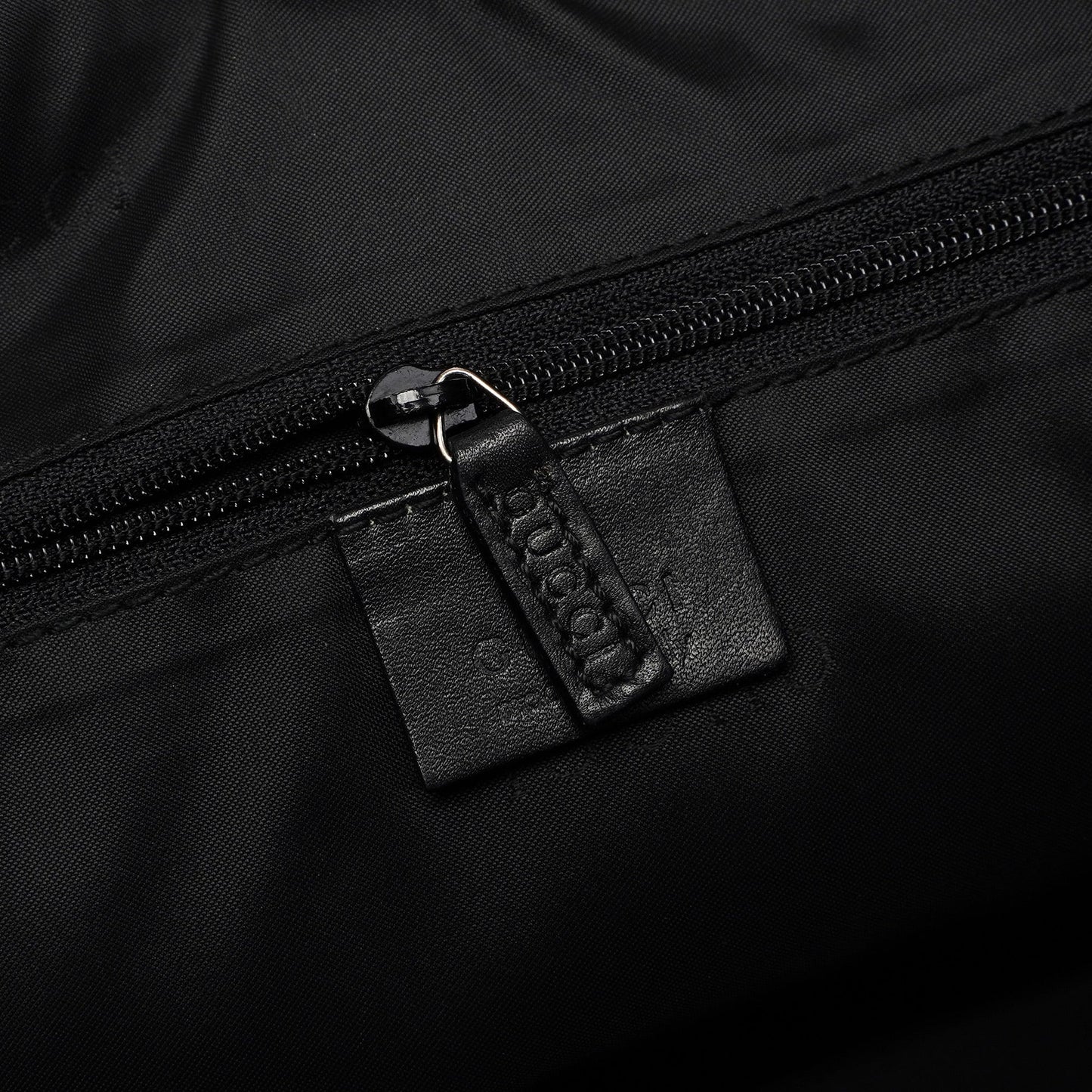 Black Calfskin Bamboo Shoulder Bag