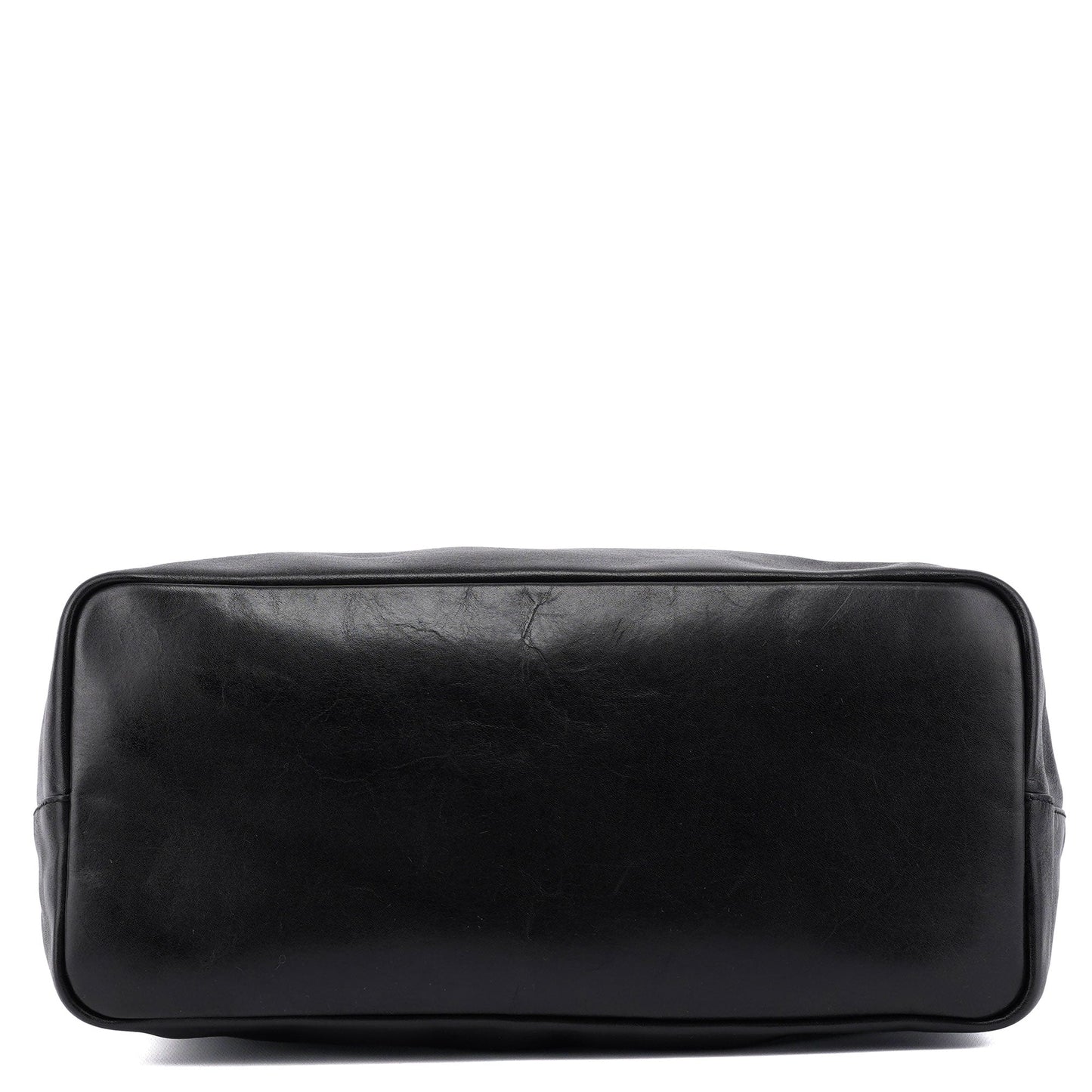 Black Calfskin Bamboo Shoulder Bag