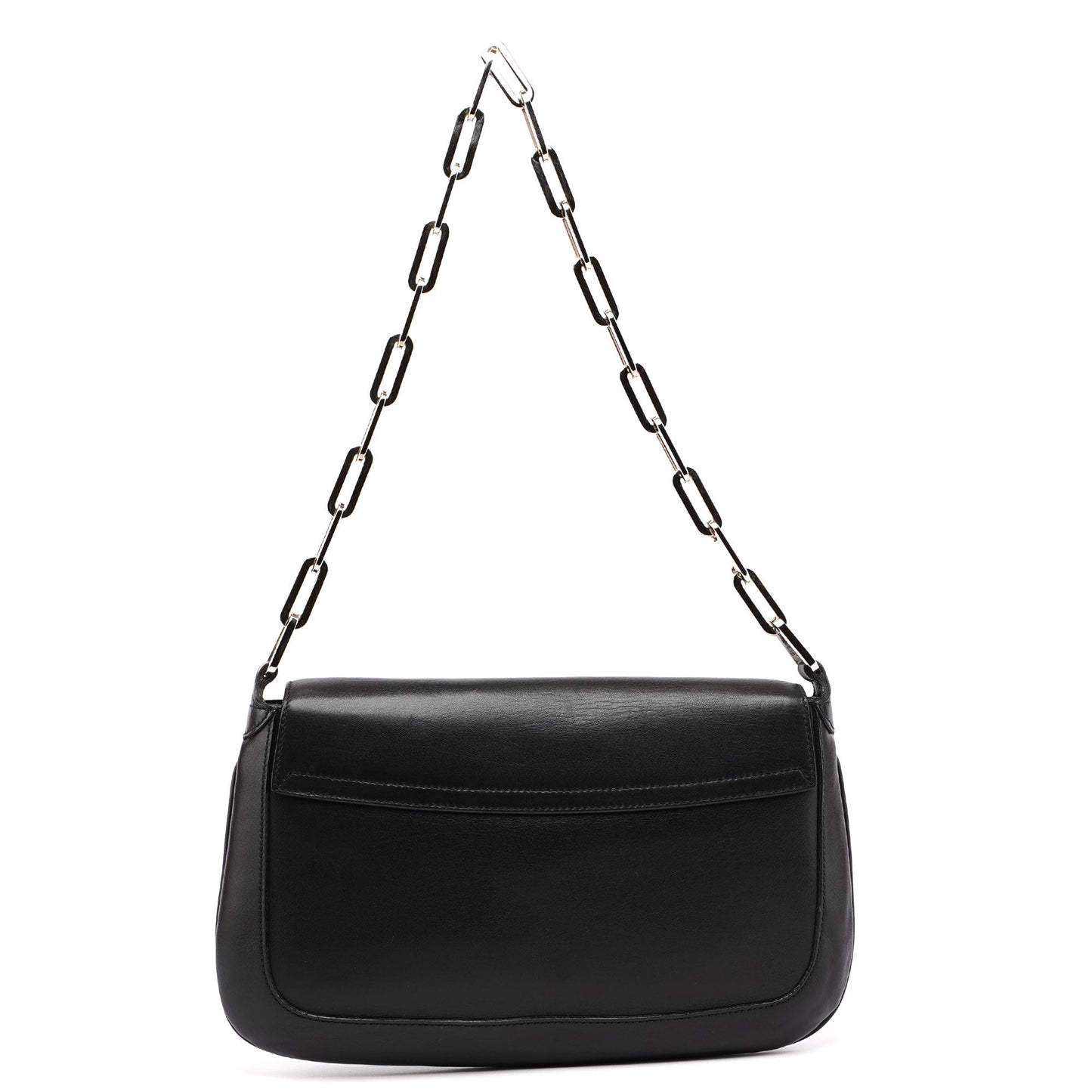 Black Calfskin Chain Bag