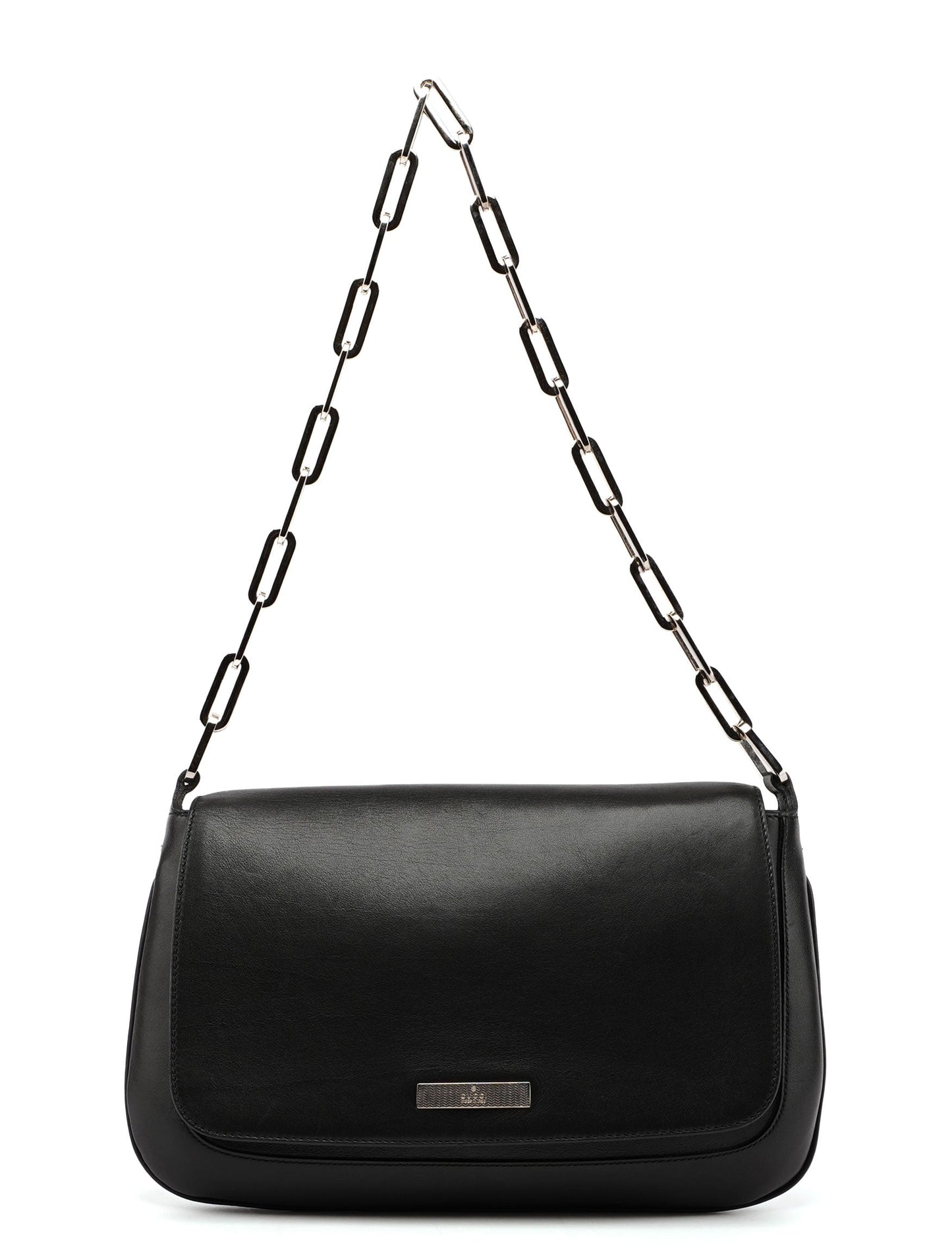 Black Calfskin Chain Bag