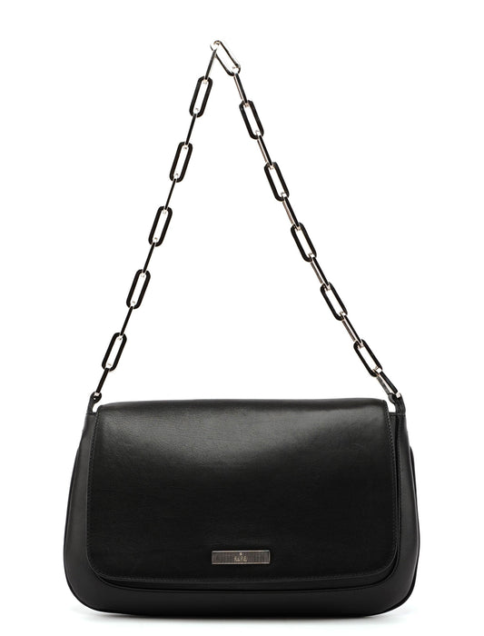 Black Calfskin Chain Bag