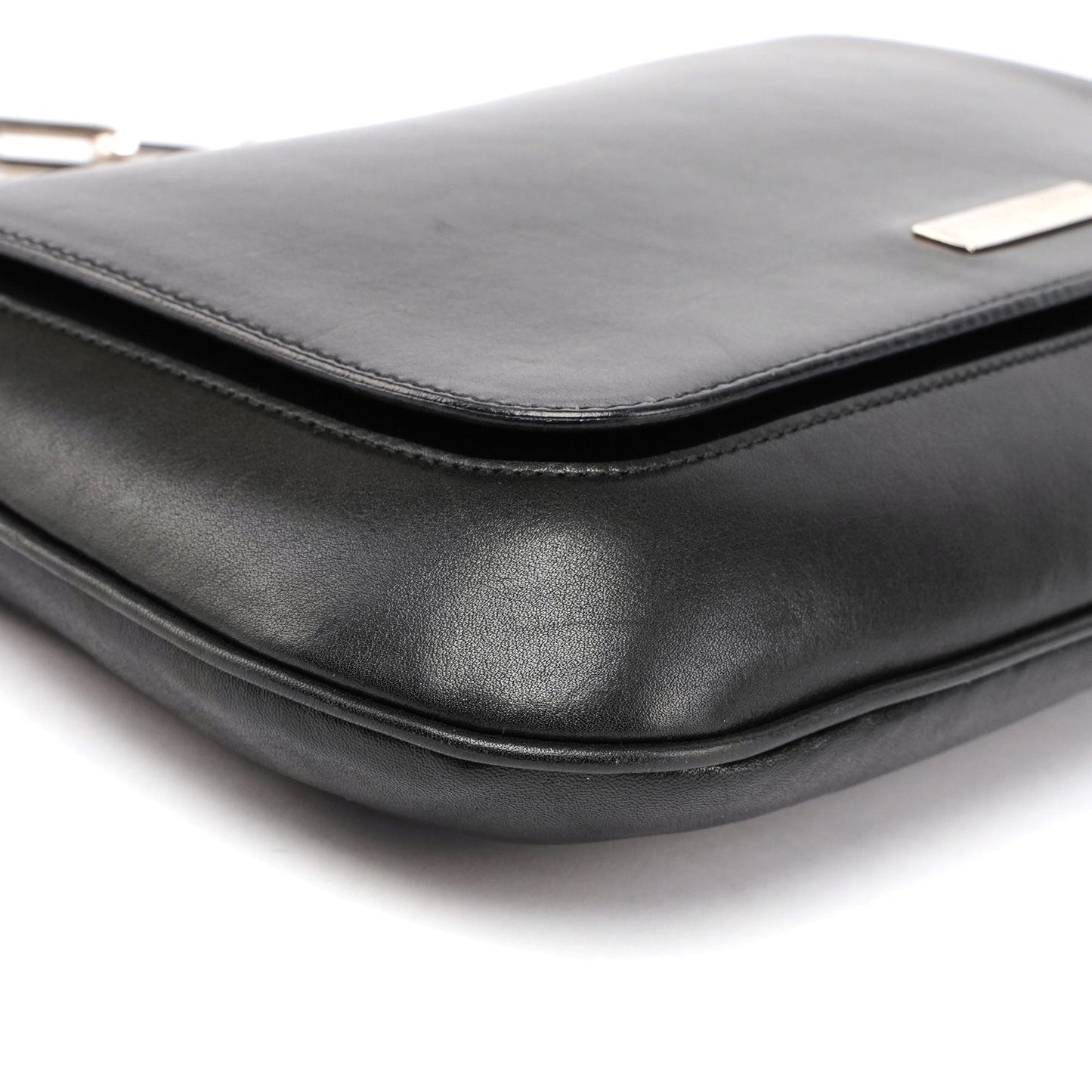 Black Calfskin Chain Bag