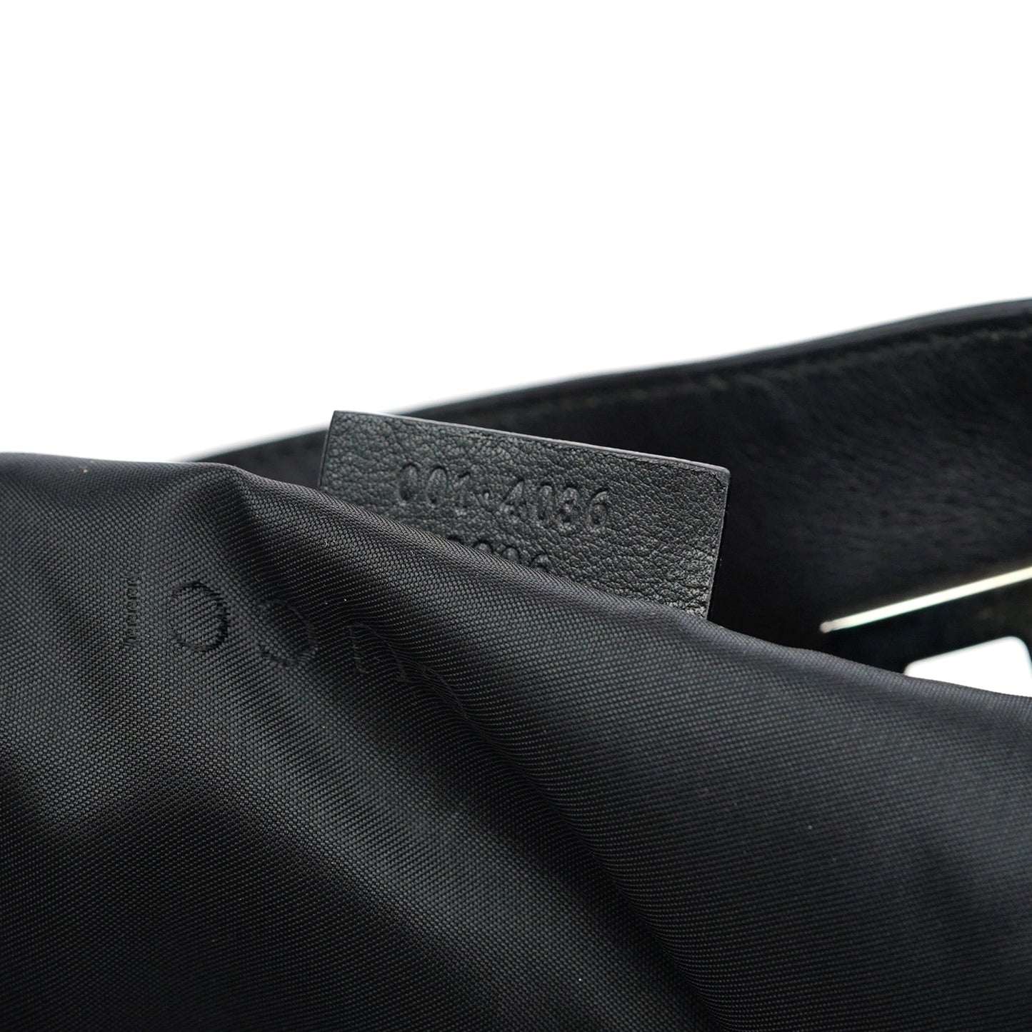 Black Calfskin Drawstring Chain Shoulder Bag