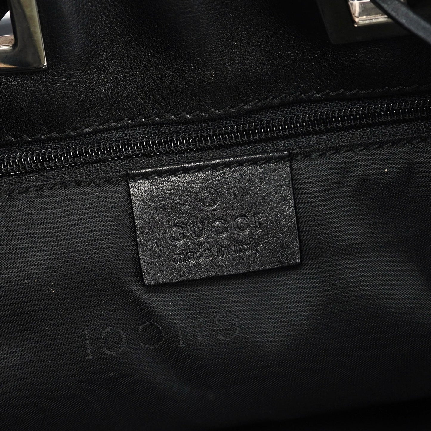 Black Calfskin Drawstring Chain Shoulder Bag