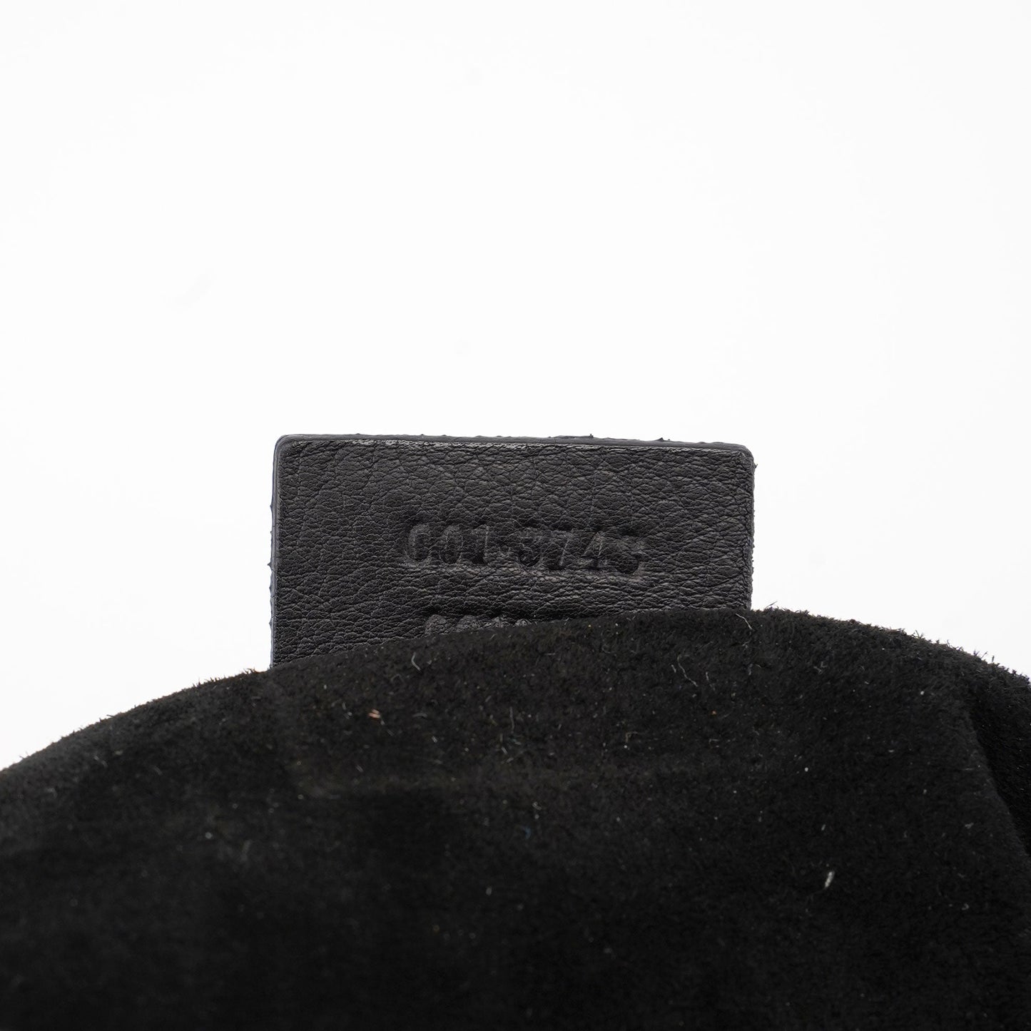 Black Calfskin Drawstring Shoulder Bag