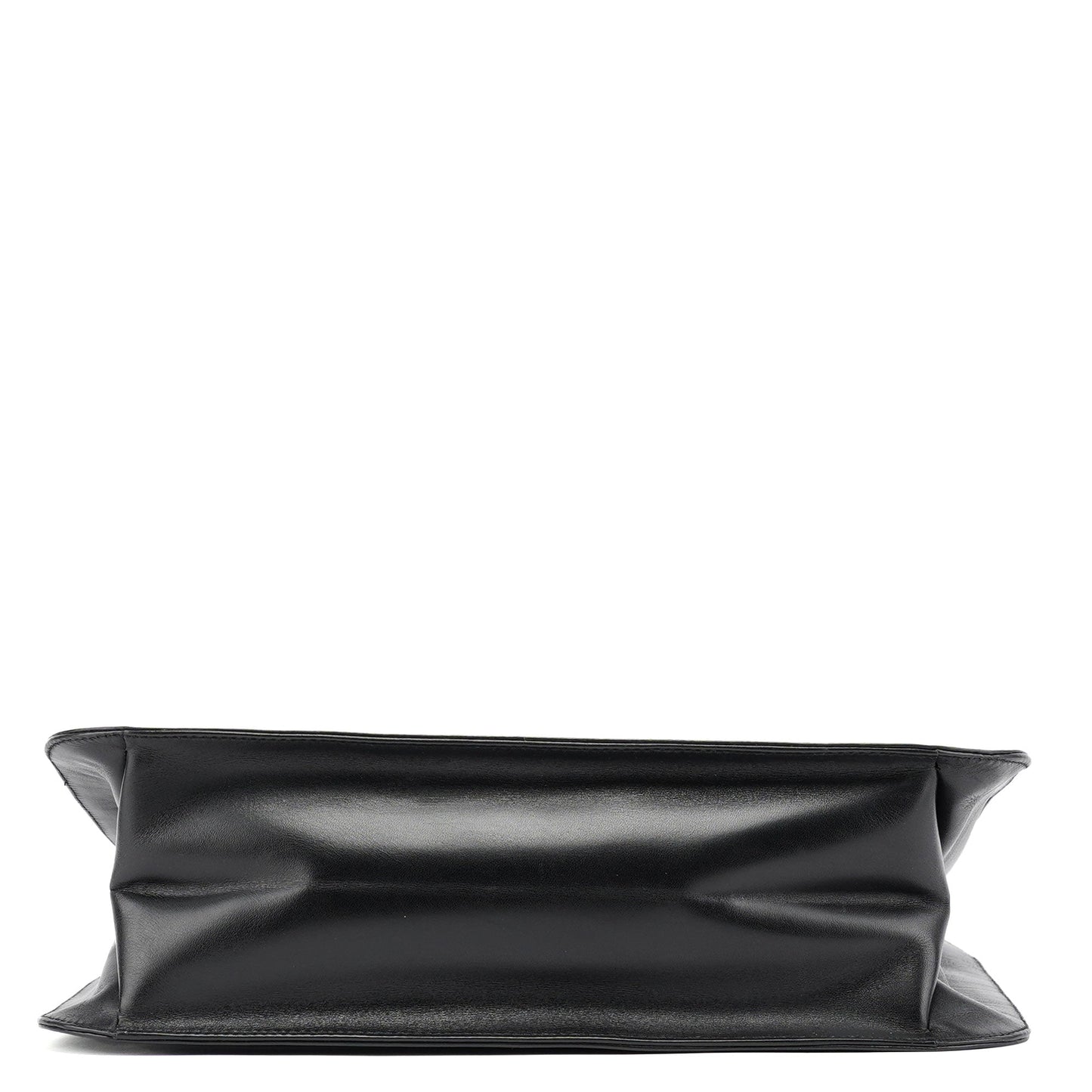 Black Calfskin Hobo Shoulder Bag