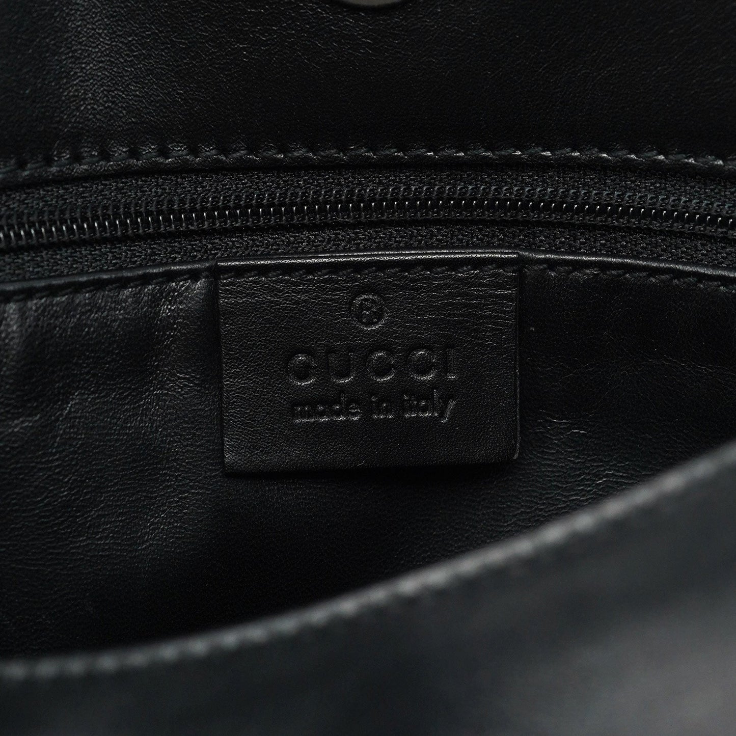 Black Calfskin Hobo Shoulder Bag