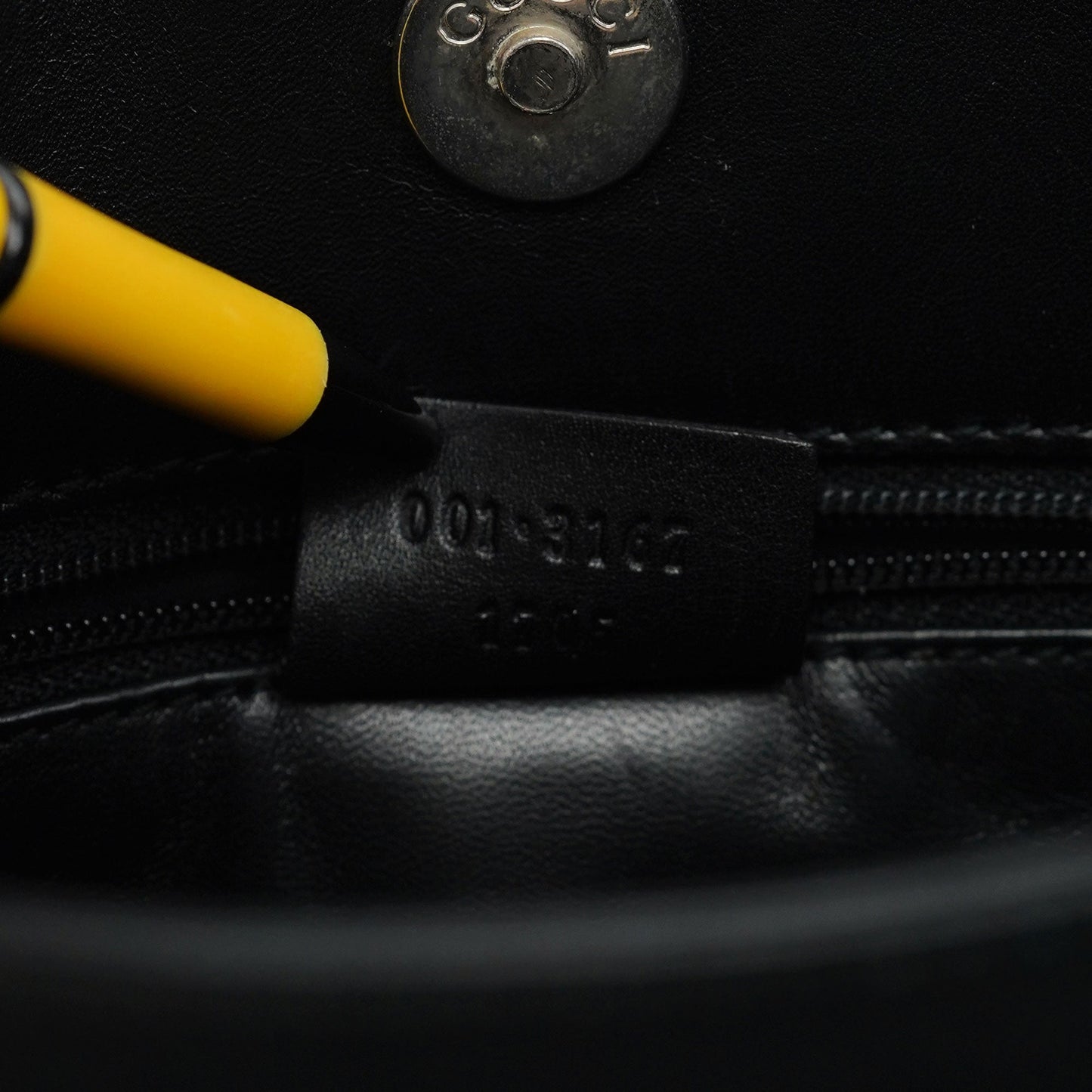 Black Calfskin Hobo Shoulder Bag