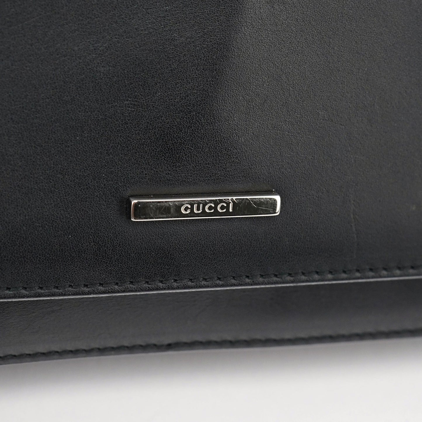 Black Calfskin Hobo Shoulder Bag