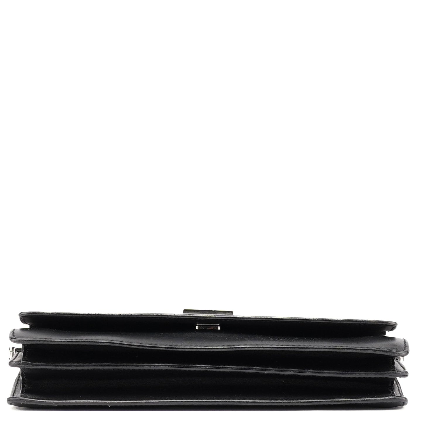 Black Calfskin Hobo Shoulder Bag