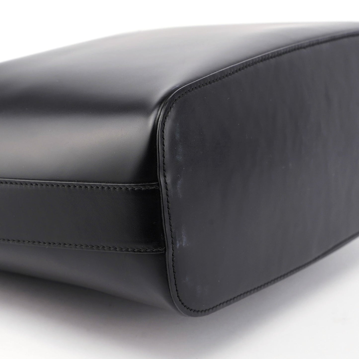 Black Calfskin Hobo Shoulder Bag