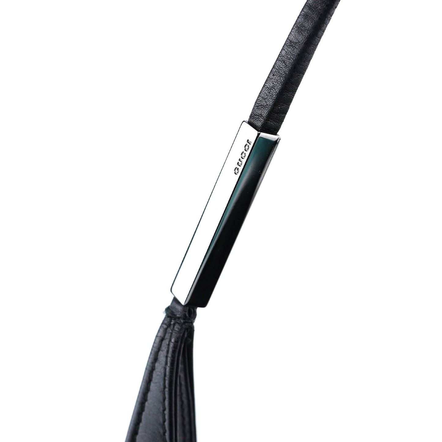 Black Calfskin Hobo Shoulder Bag