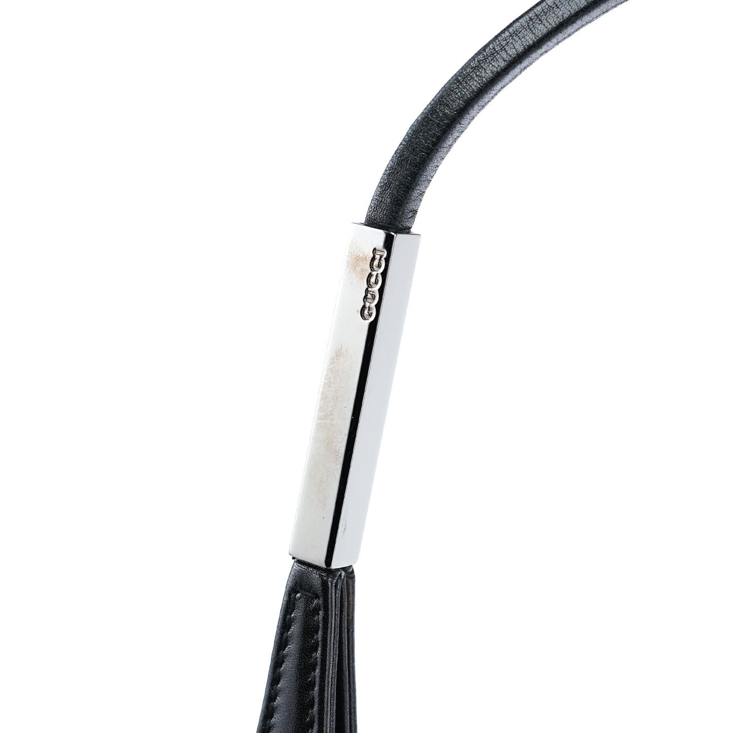 Black Calfskin Hobo Shoulder Bag