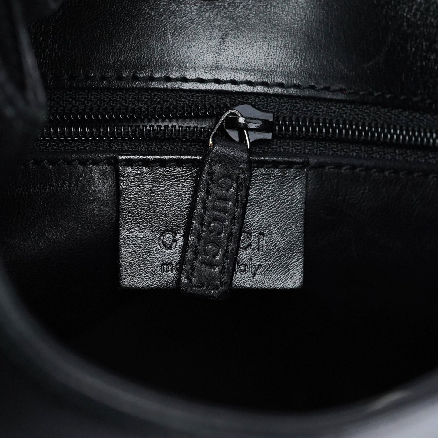 Black Calfskin Hobo Shoulder Bag