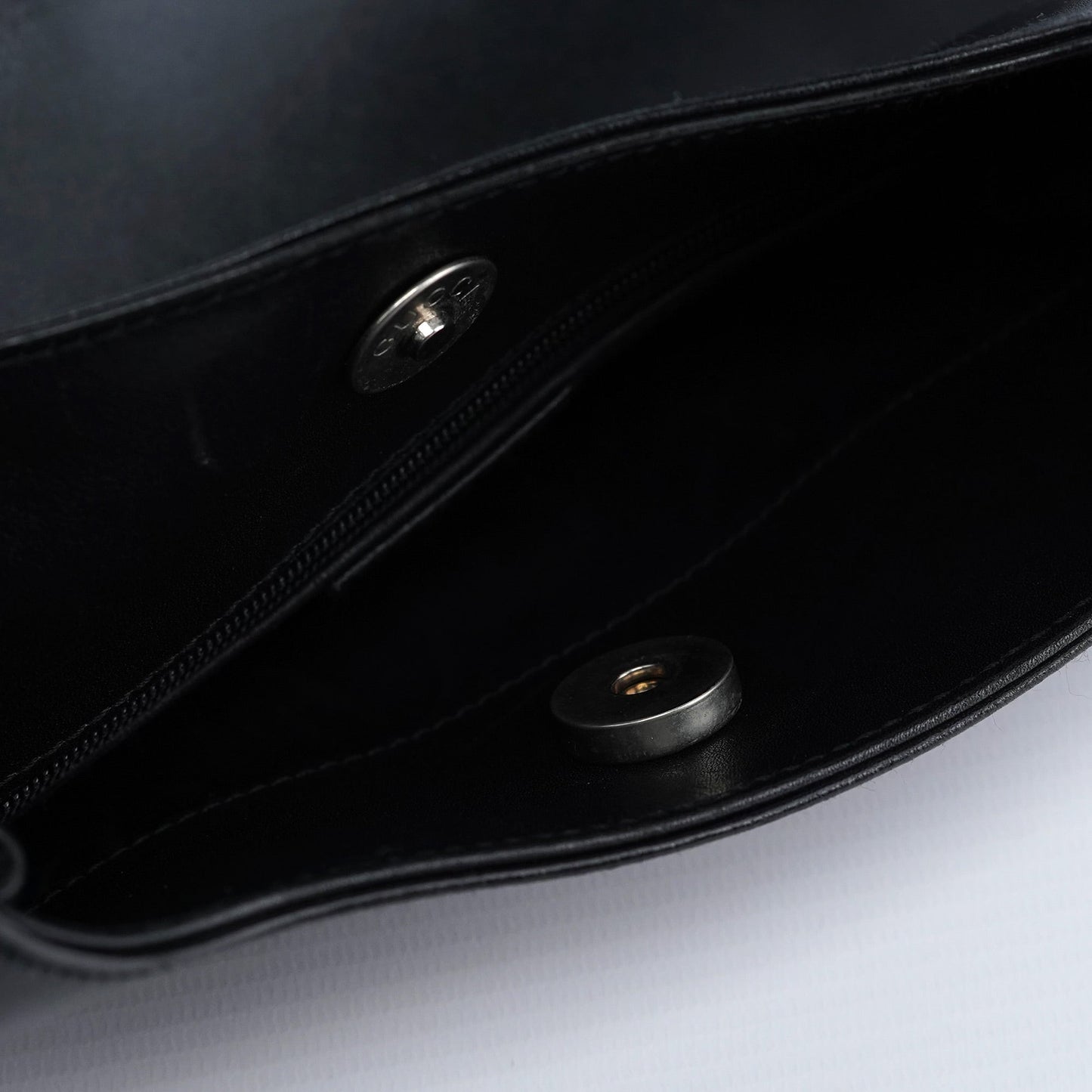 Black Calfskin Hobo Shoulder Bag