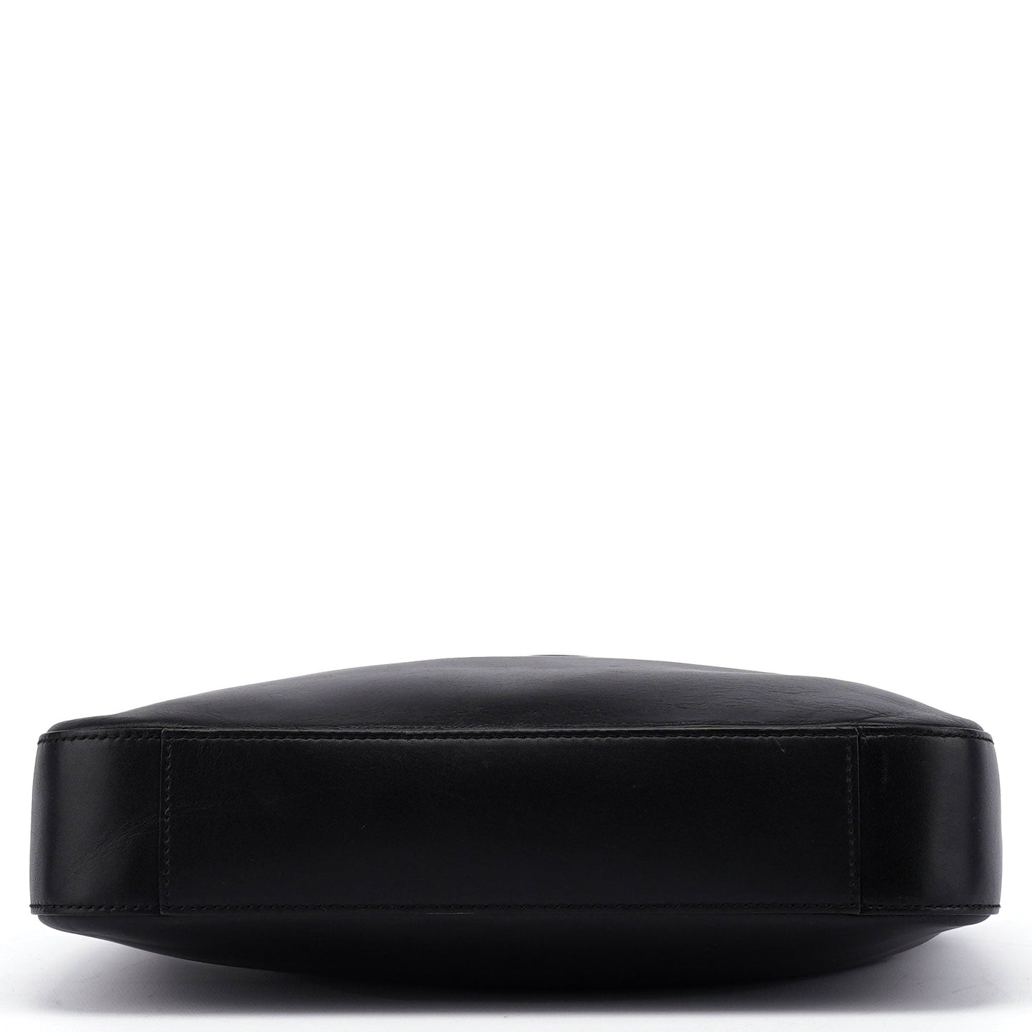 Black Calfskin Hobo Shoulder Bag