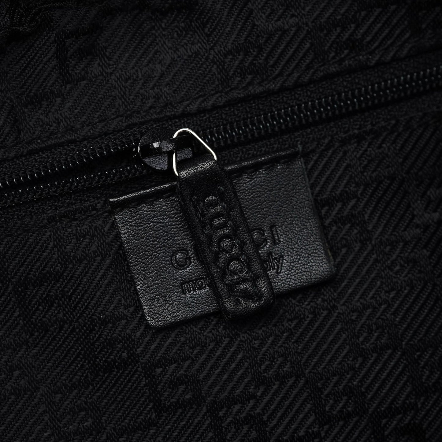 Black Calfskin Hobo Shoulder Bag