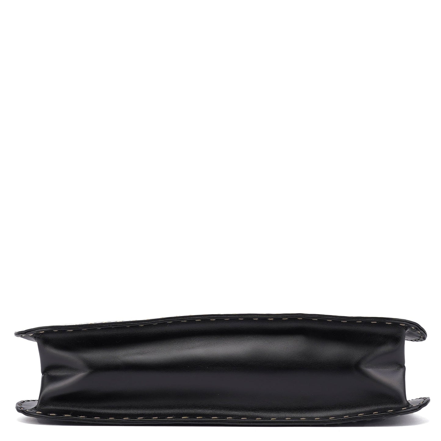 Black Calfskin Hobo Shoulder Bag