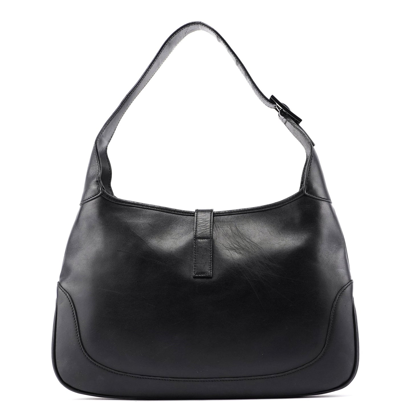 Black Calfskin Jackie Shoulder Bag