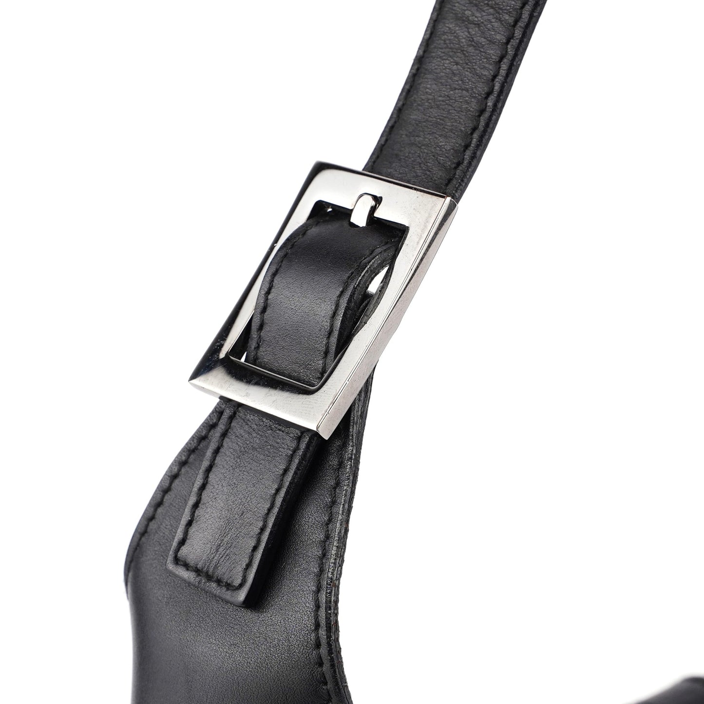 Black Calfskin Jackie Shoulder Bag