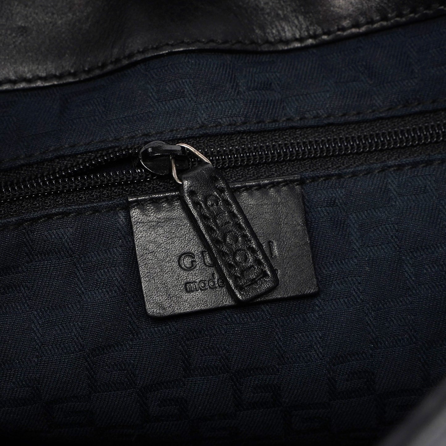 Black Calfskin Jackie Shoulder Bag