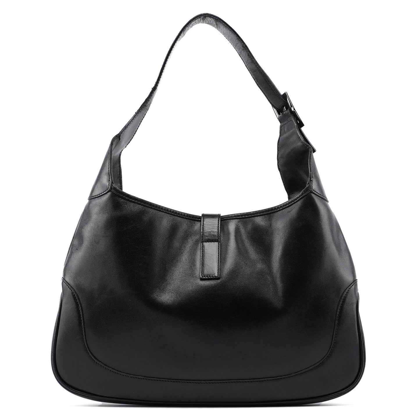 Black Calfskin Jackie Shoulder Bag