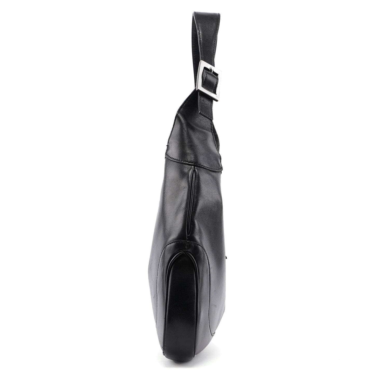 Black Calfskin Jackie Shoulder Bag