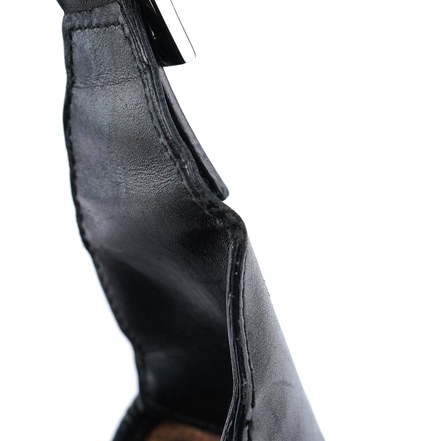 Black Calfskin Jackie Shoulder Bag