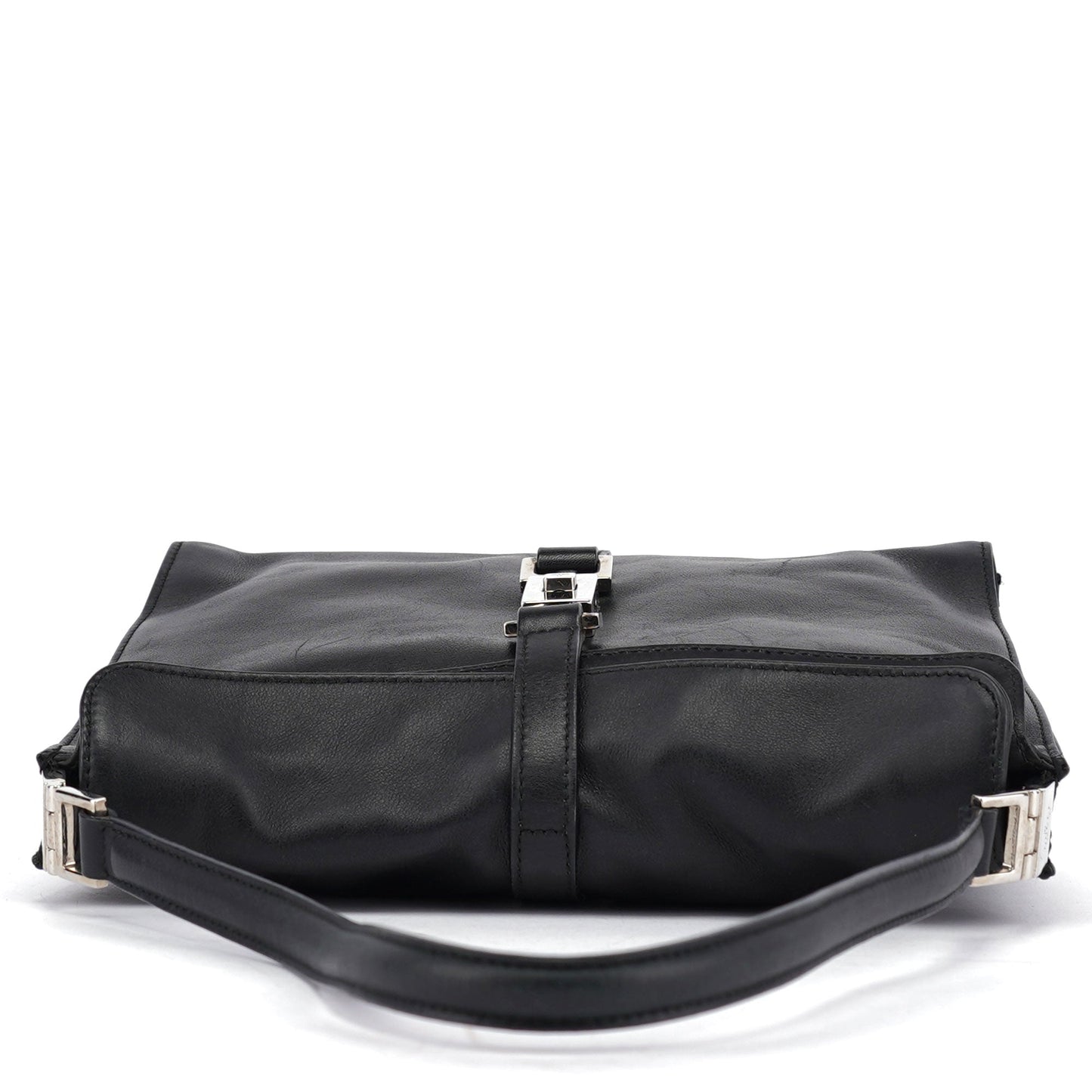 Black Calfskin Jackie Shoulder Bag