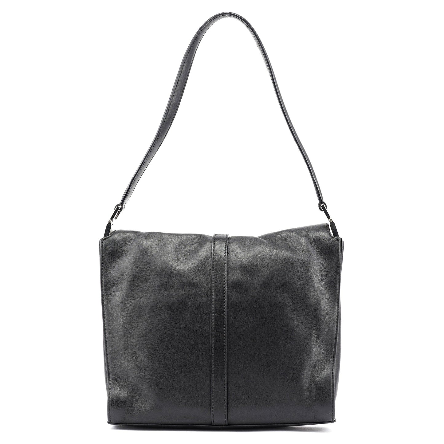 Black Calfskin Jackie Shoulder Bag