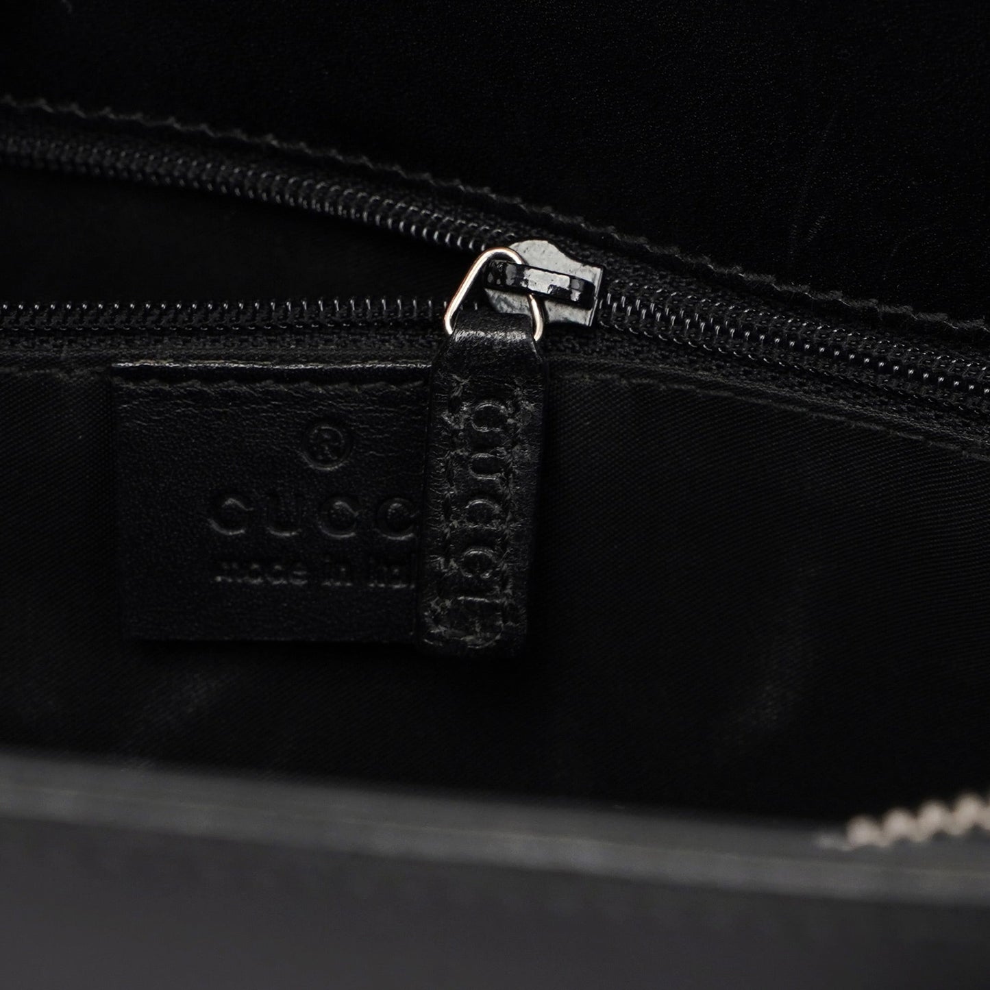 Black Calfskin Plaque Tote Bag