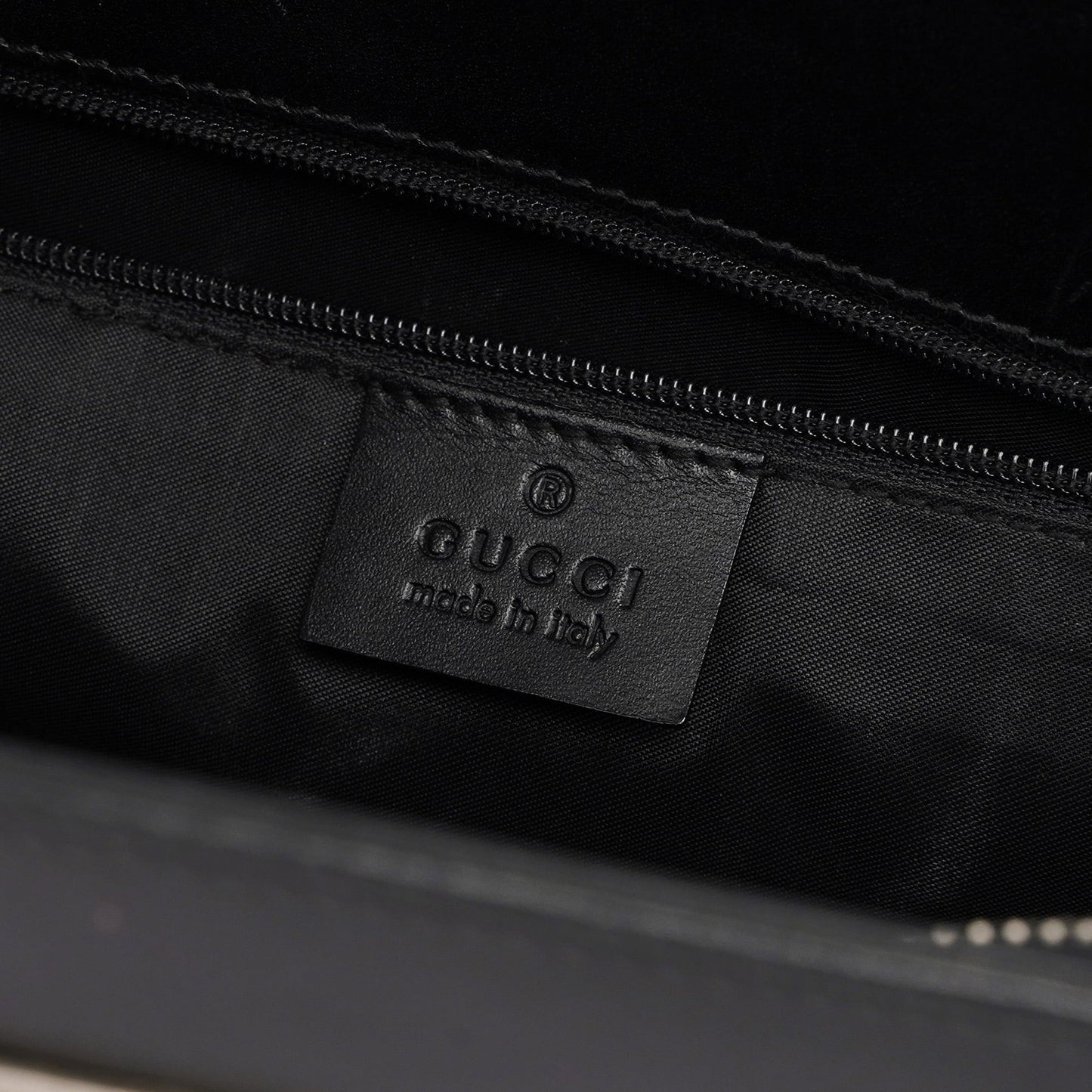 Black Calfskin Plaque Tote Bag