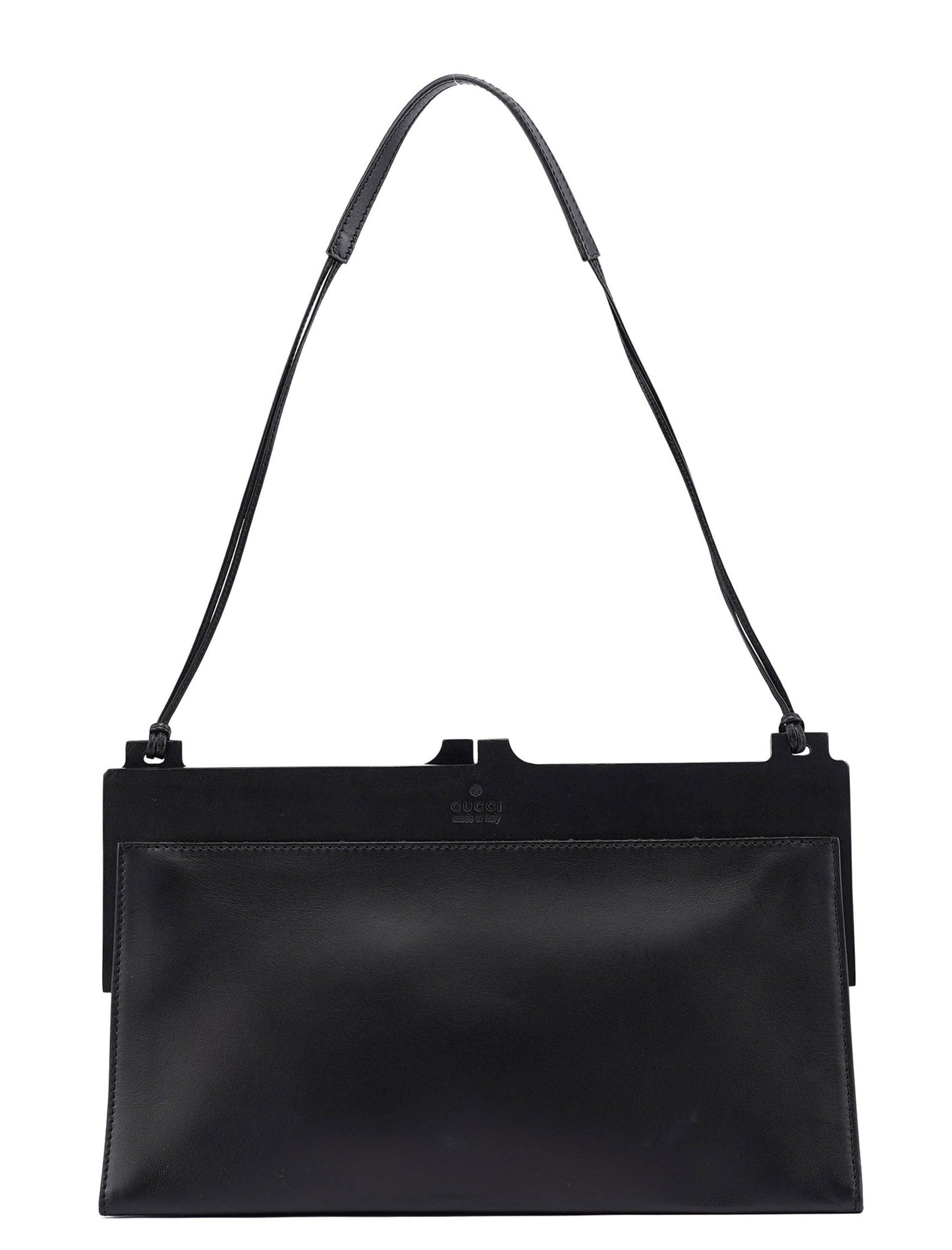 Black Calfskin Shoulder Bag
