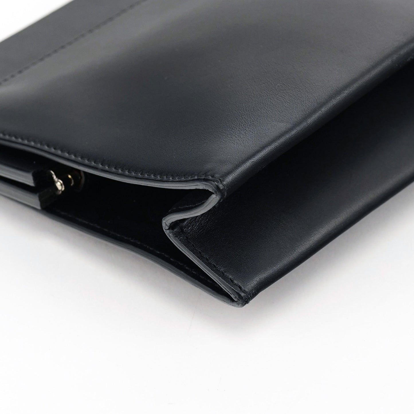 Black Calfskin Shoulder Bag