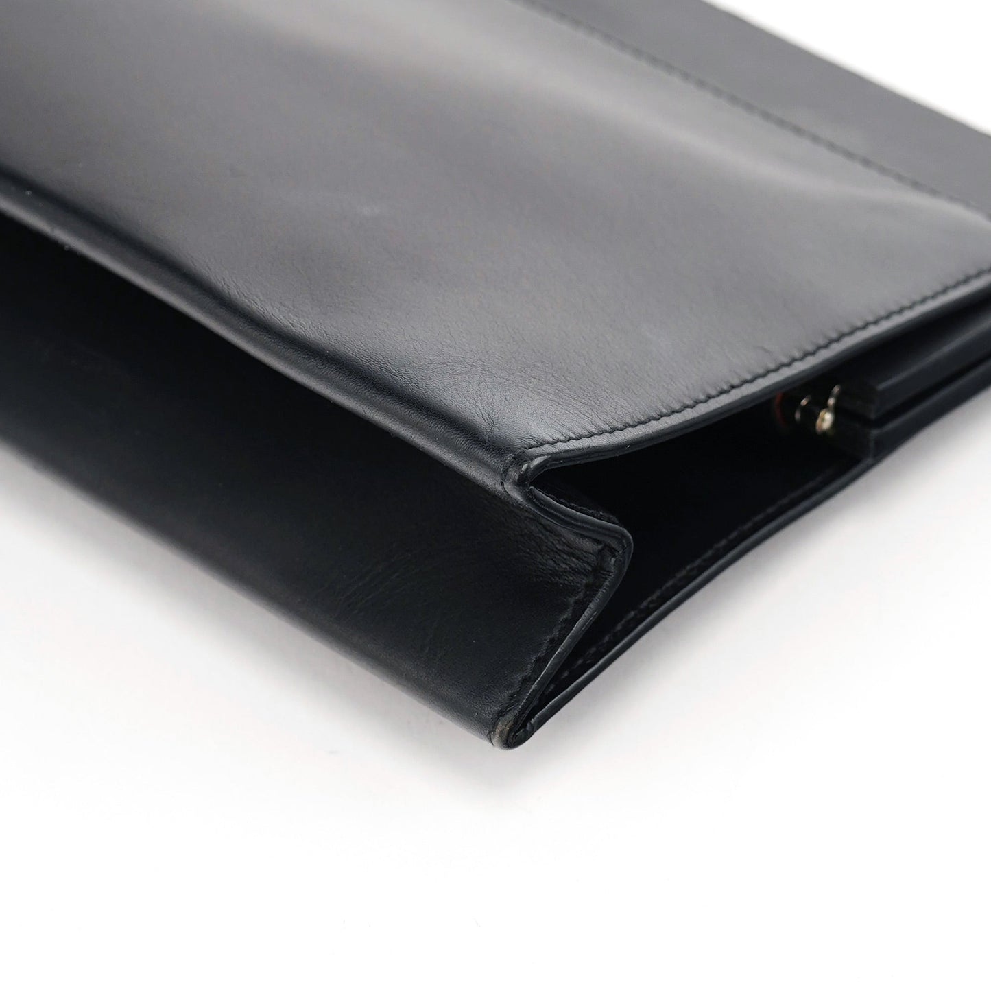 Black Calfskin Shoulder Bag