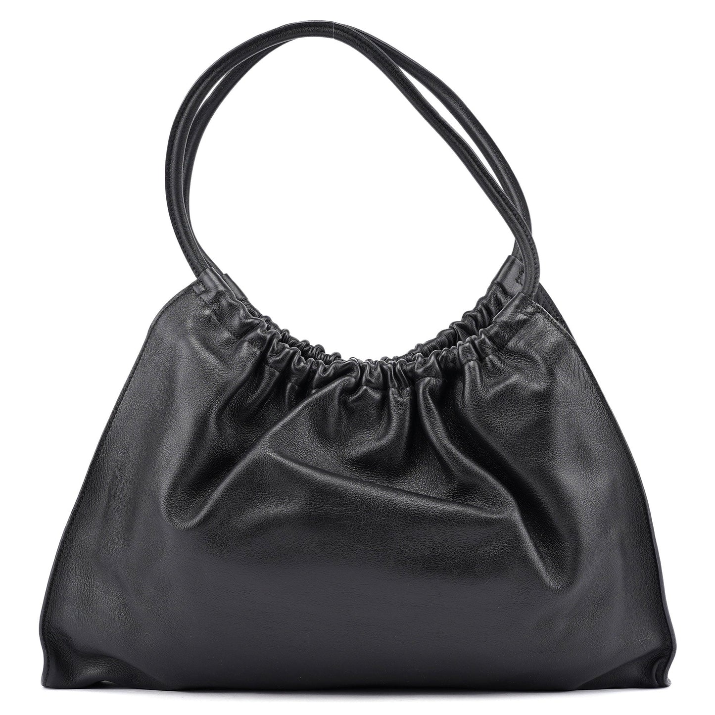 Black Calfskin Shoulder Bag
