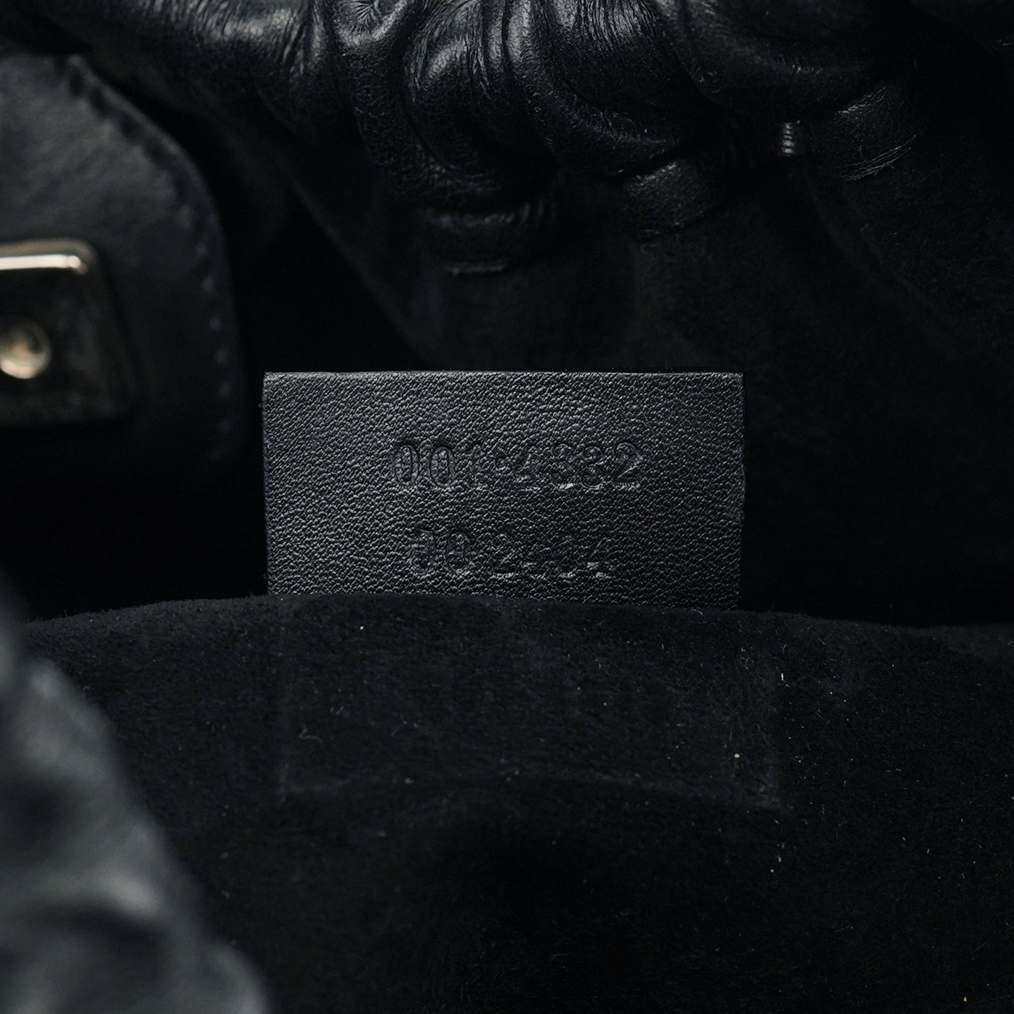 Black Calfskin Shoulder Bag