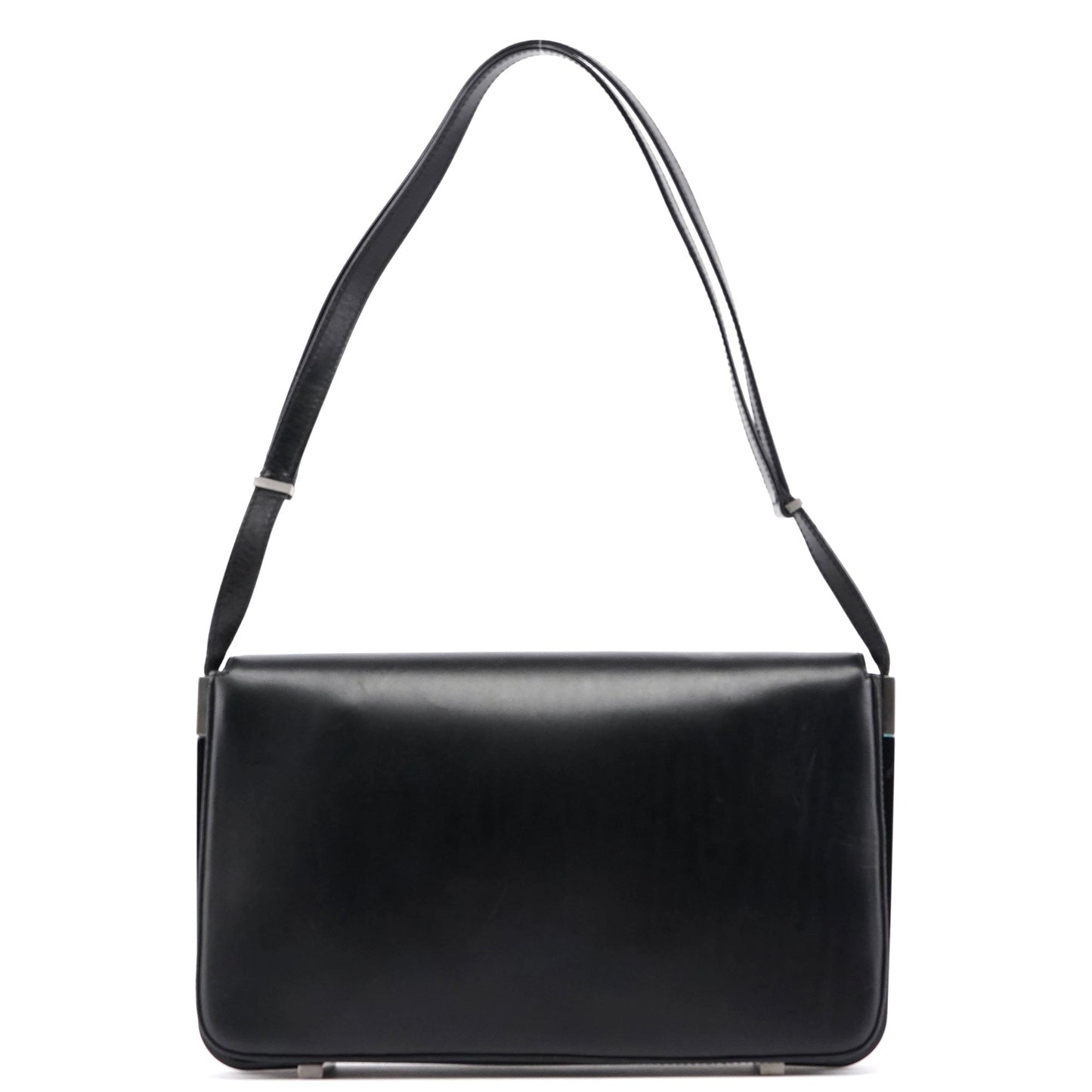 Black Calfskin Shoulder Bag