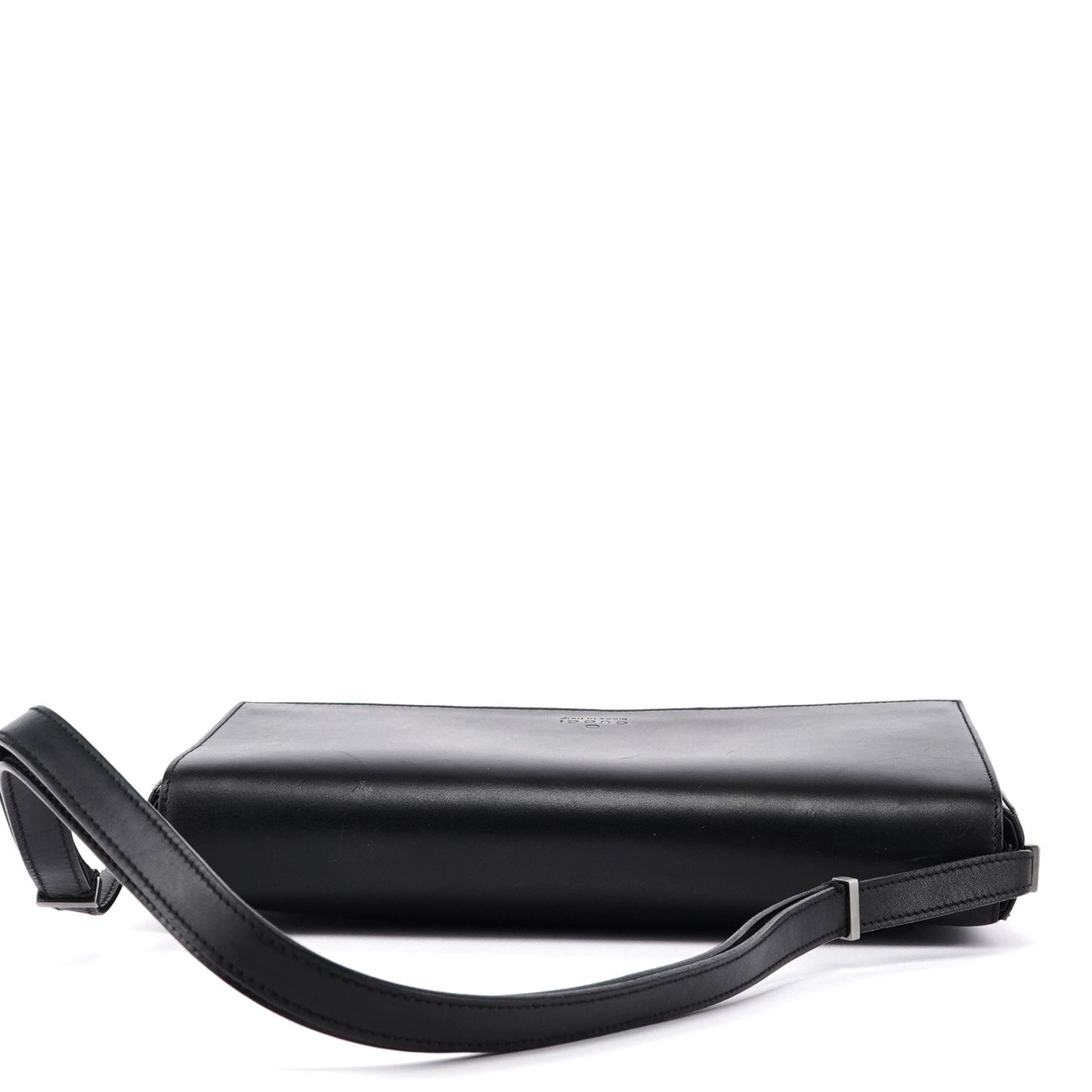 Black Calfskin Shoulder Bag