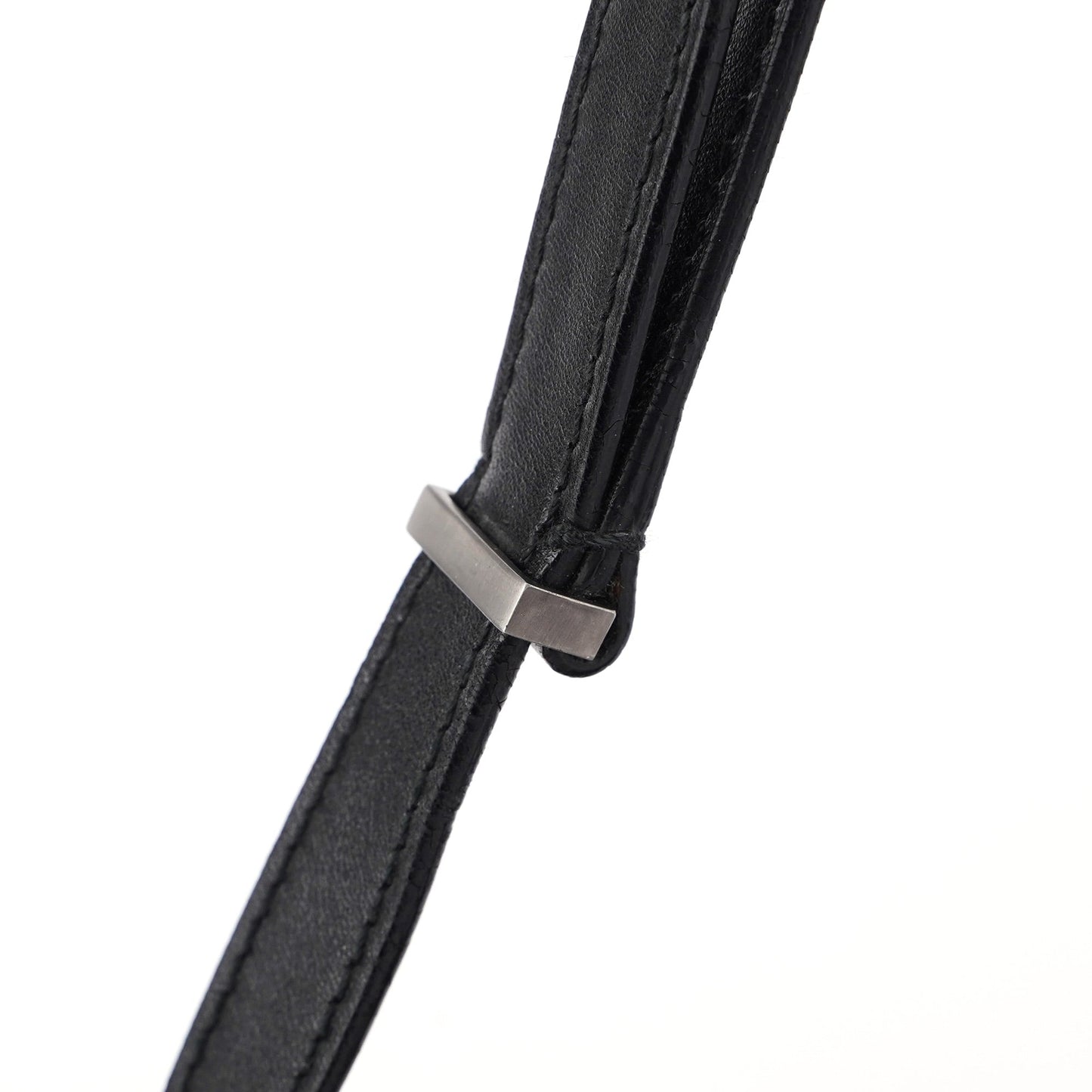 Black Calfskin Shoulder Bag