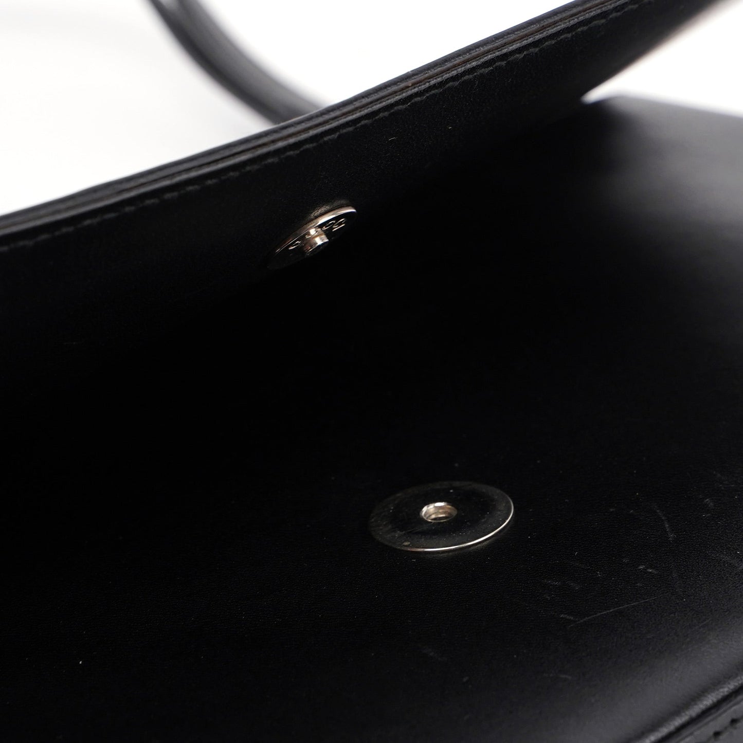 Black Calfskin Shoulder Bag