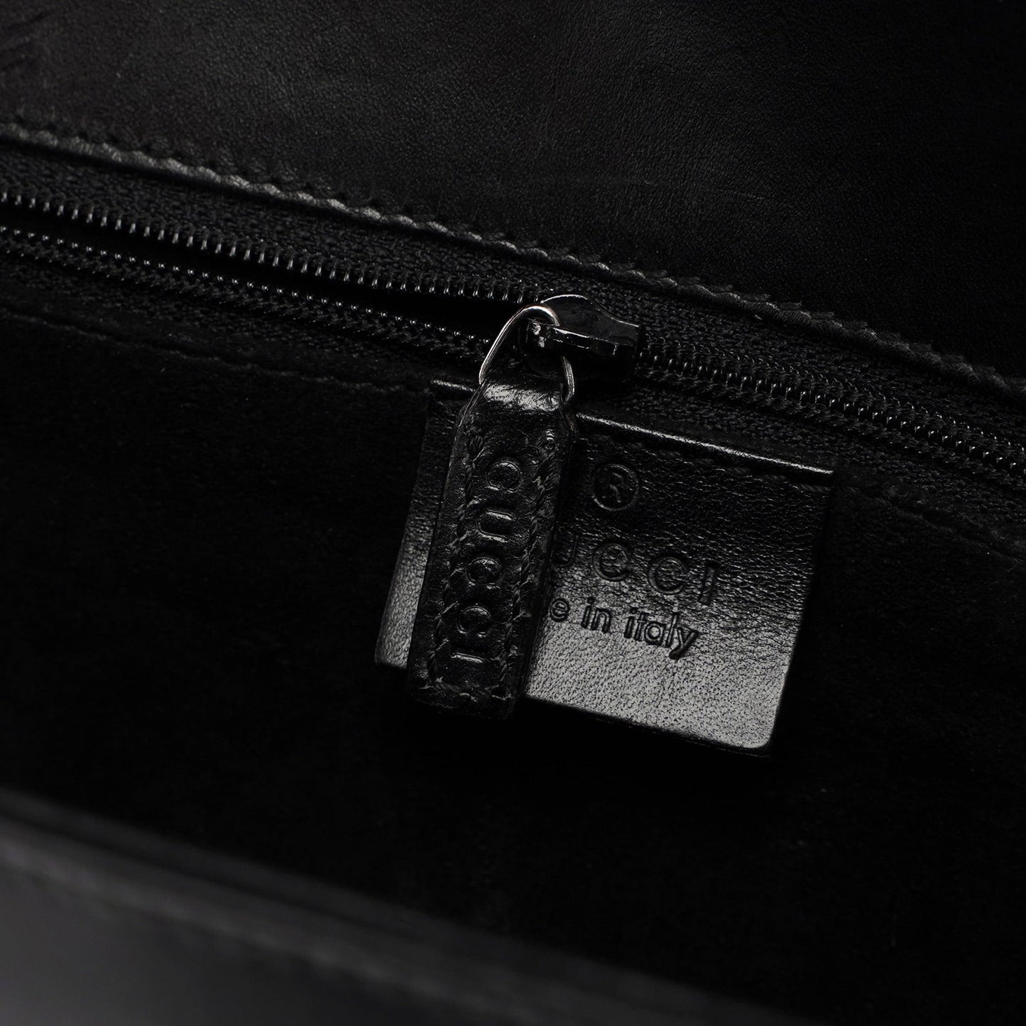 Black Calfskin Shoulder Bag