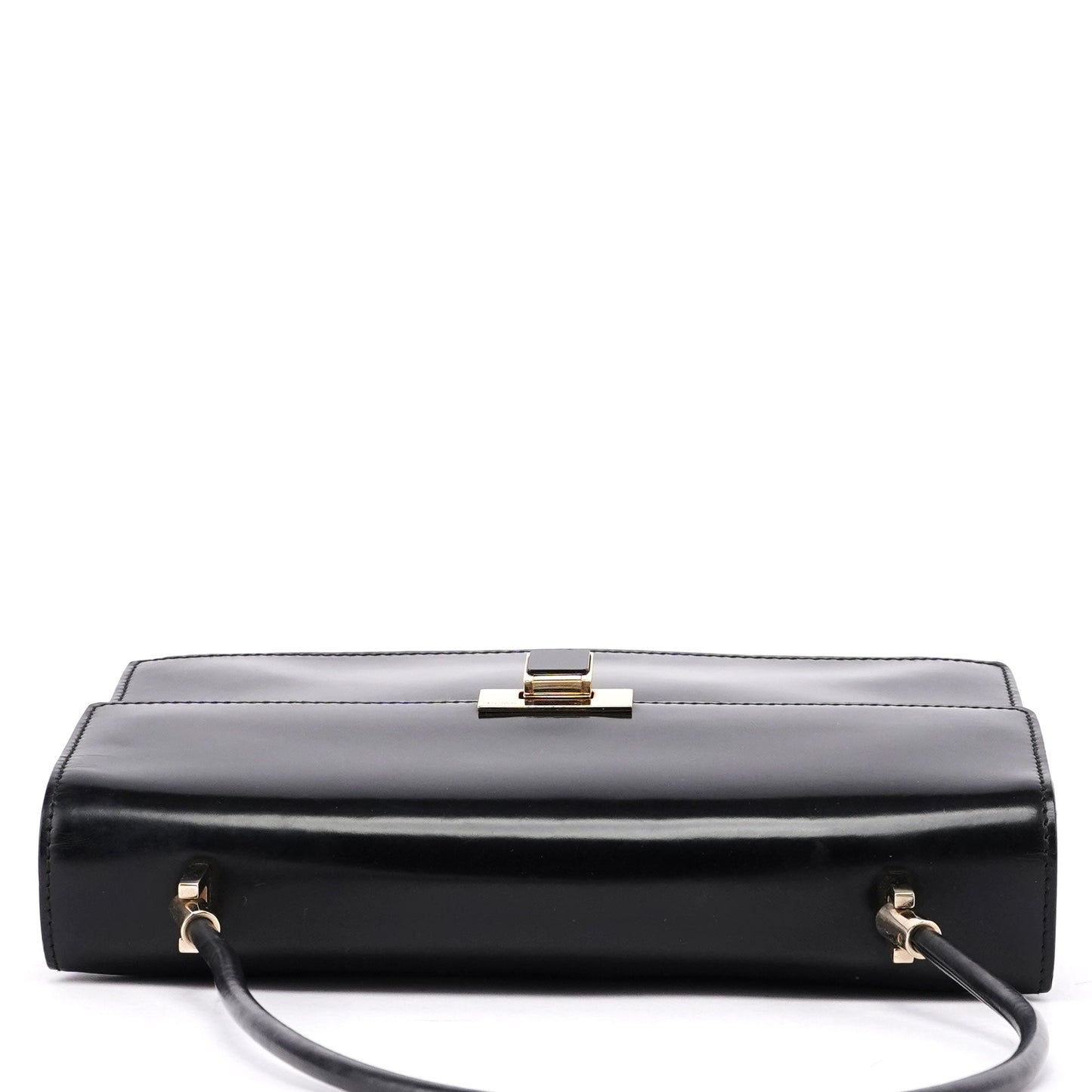 Black Calfskin Shoulder Bag