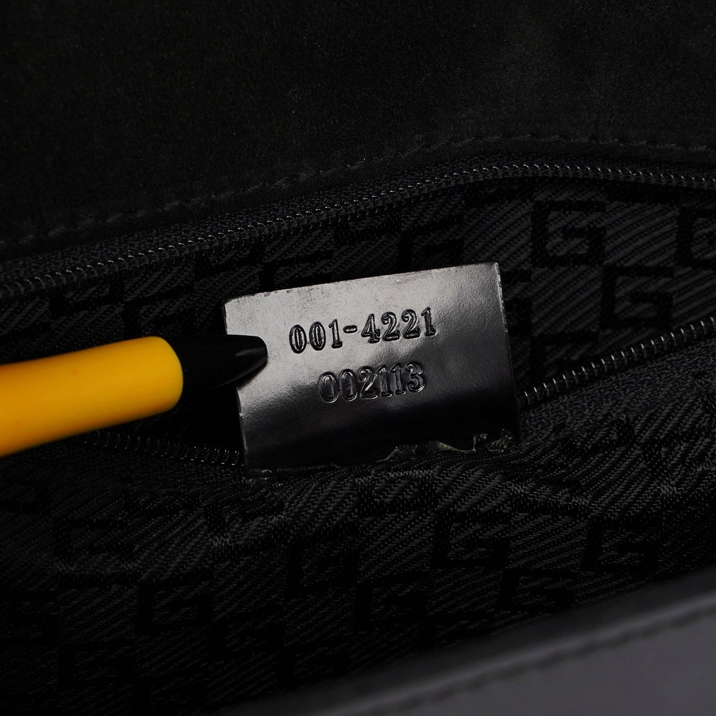 Black Calfskin Shoulder Bag